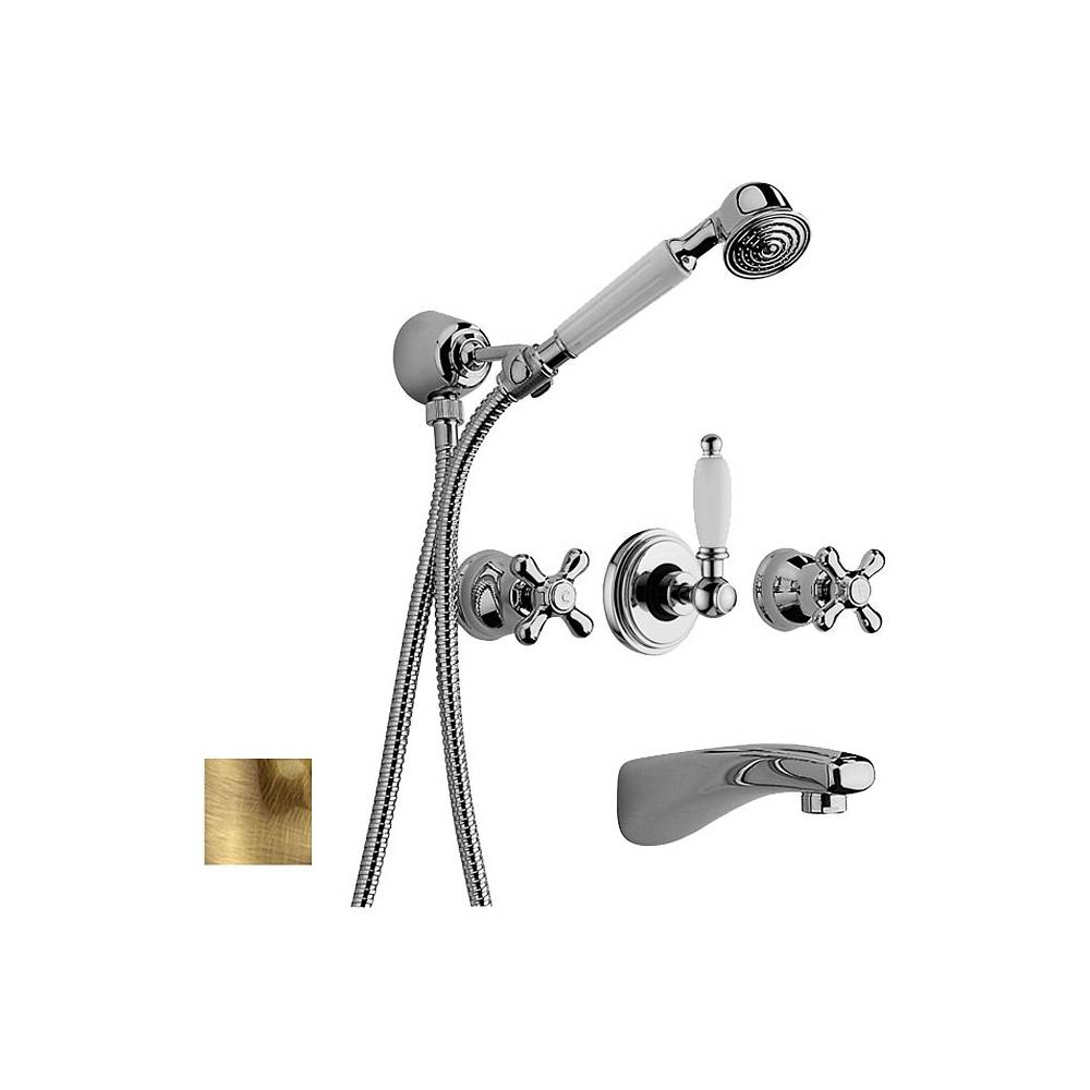 Gruppo incasso vasca/doccia con doccetta serie IRIS modello IRV001CR bronzo Paffoni by CeramicStore | Lo specialista del tuo bagno