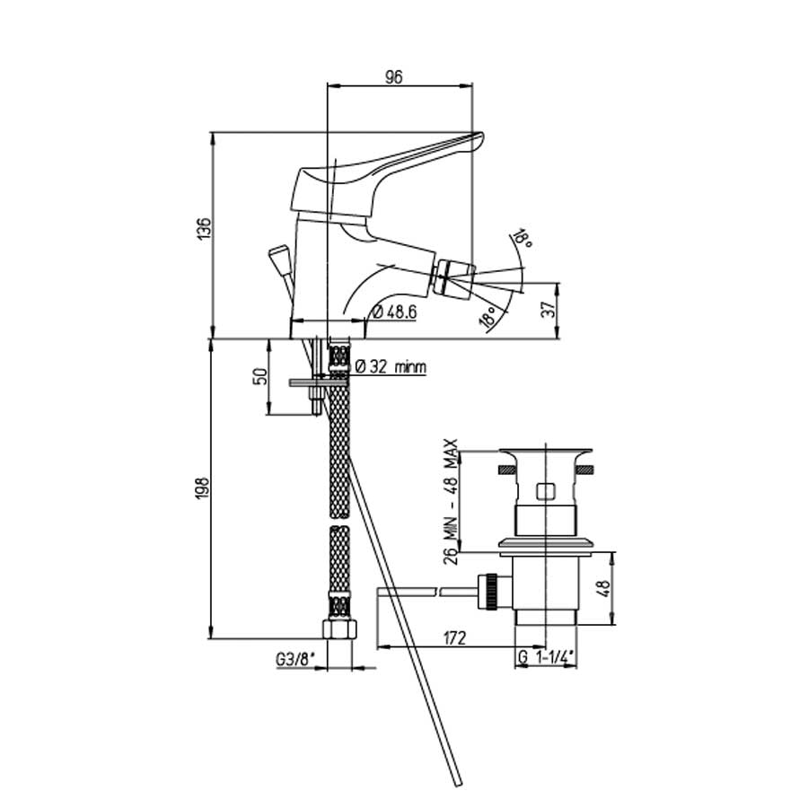  Set di miscelatori da bagno per lavabo e Bidet Derby cartuccia ceramica by Argo Rubinetterie by CeramicStore | Lo specialista del tuo bagno