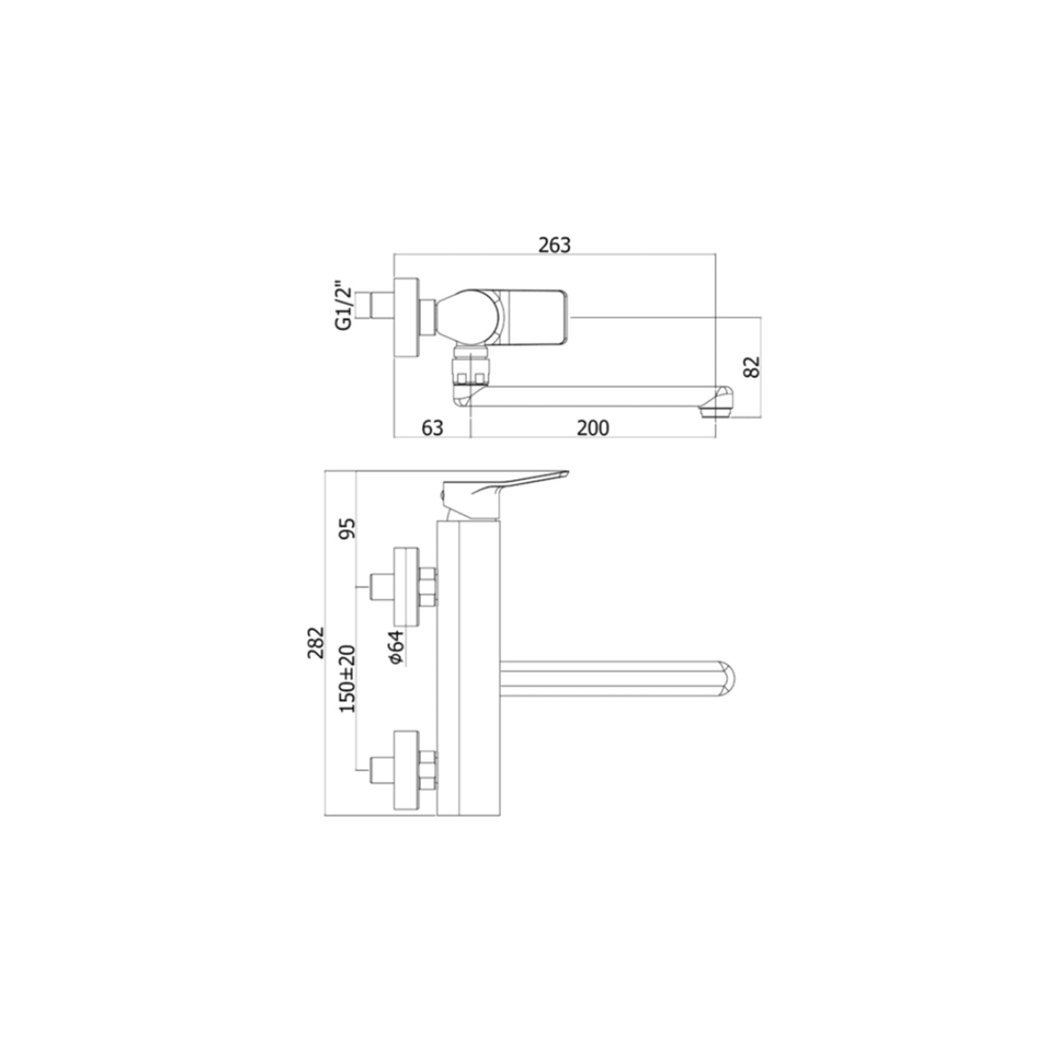  Miscelatore lavello a muro Paffoni serie Tilt - Nero Opaco by CeramicStore | Lo specialista del tuo bagno