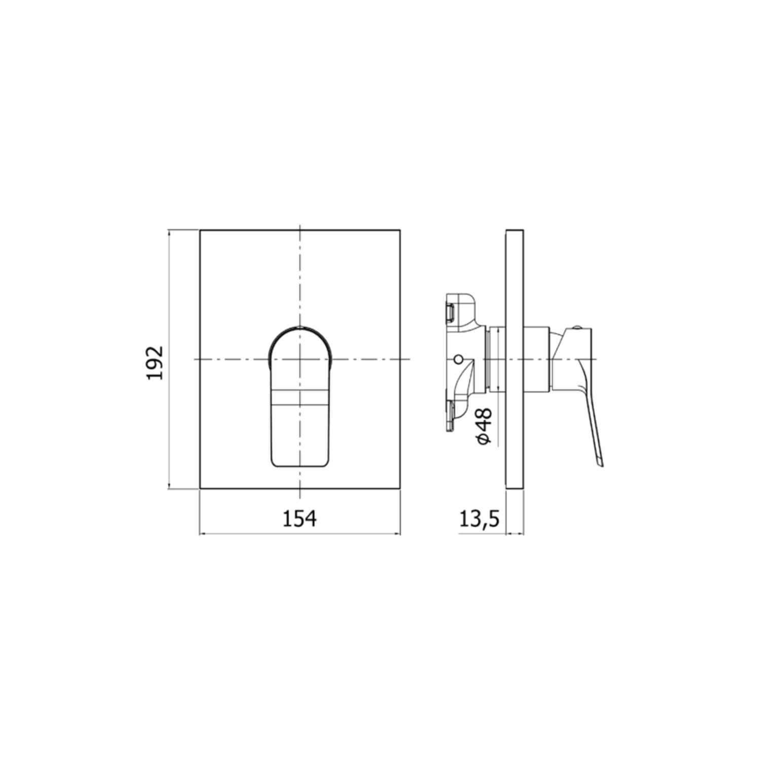 Set esterno miscelatore incasso doccia a 1 uscita Paffoni serie Tilt - Cromato by CeramicStore | Lo specialista del tuo bagno