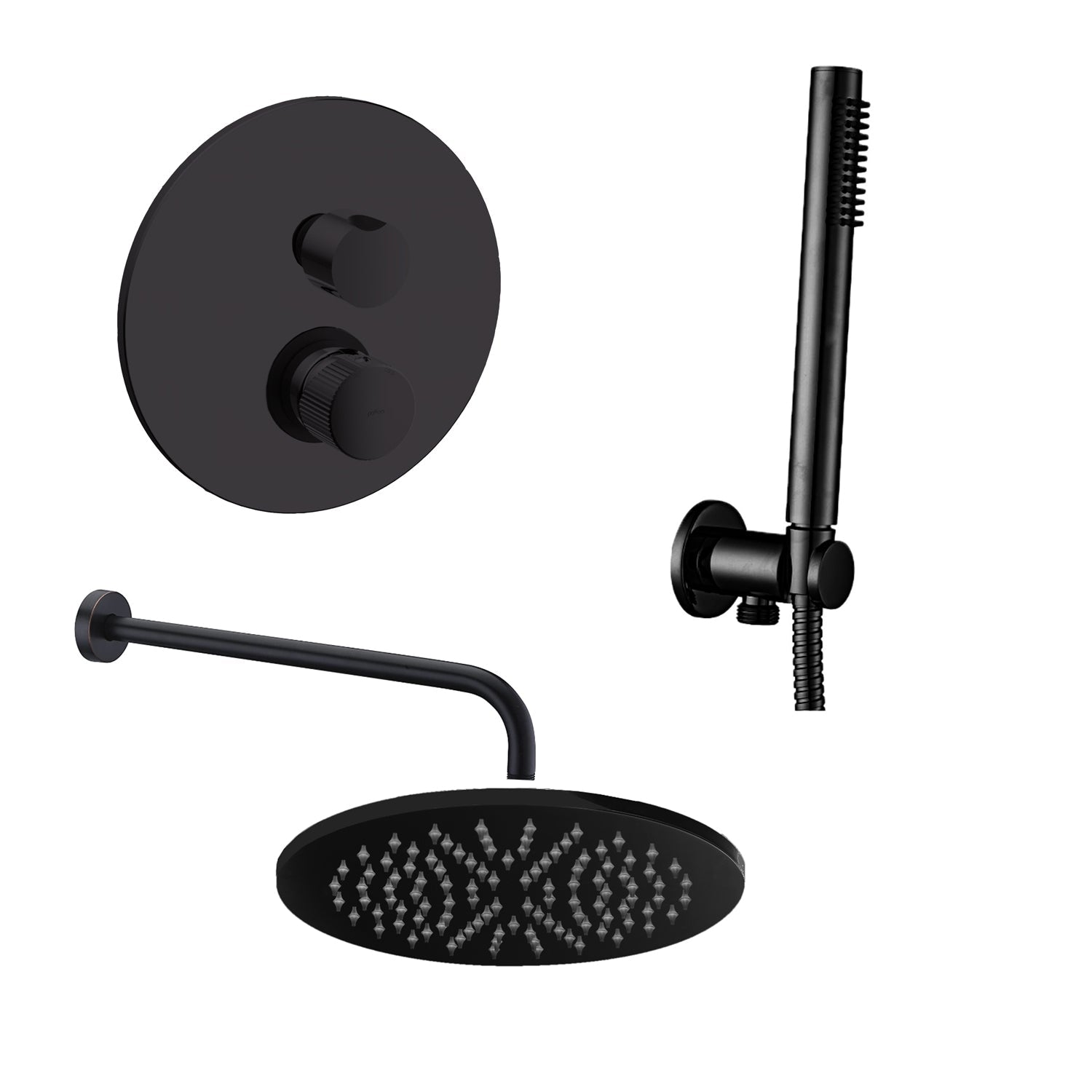 Kit doccia Paffoni serie Jo con soffione miscelatore e doccetta nero opaco by CeramicStore | Lo specialista del tuo bagno