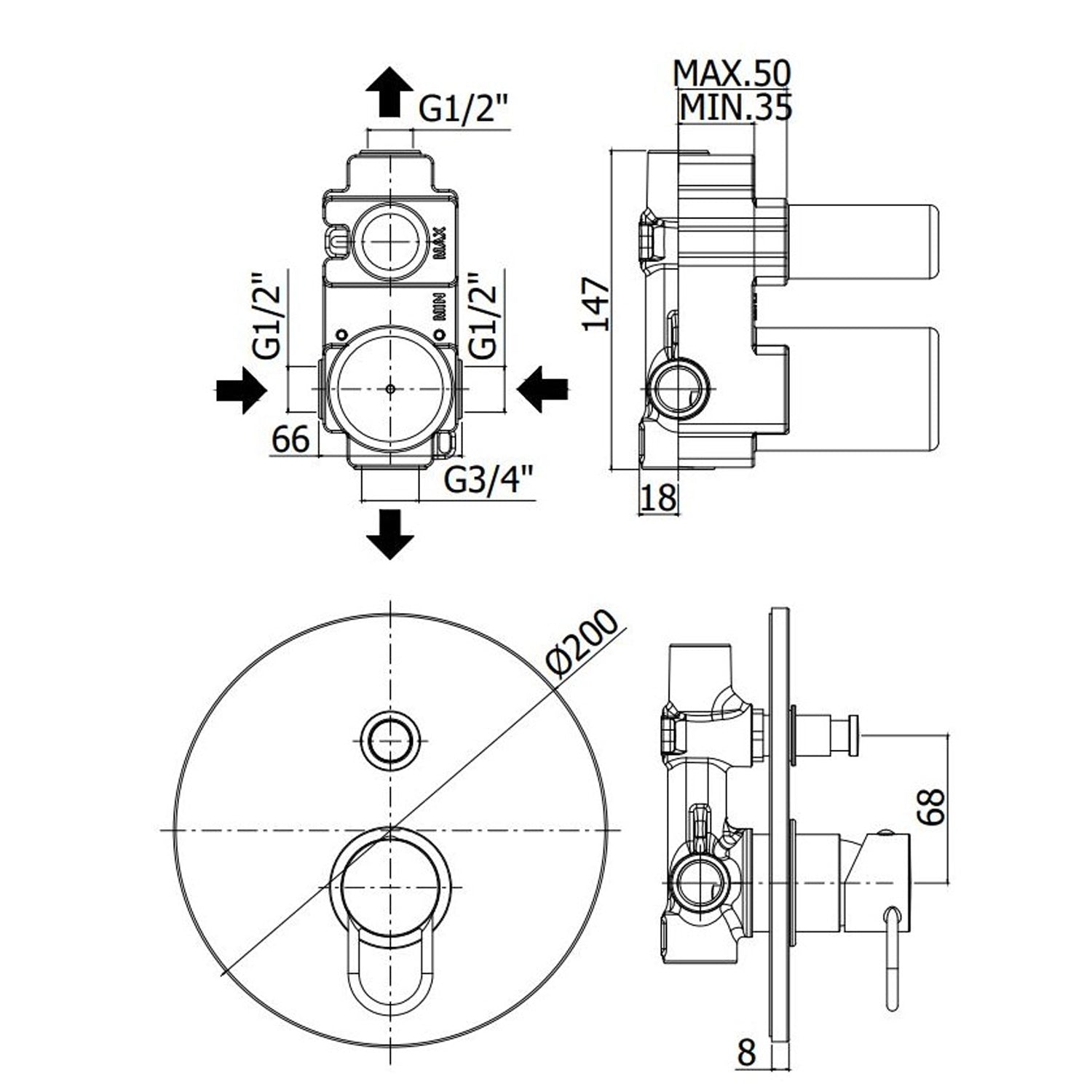  Kit doccia Paffoni serie Jocker con soffione miscelatore e doccetta cromati by CeramicStore | Lo specialista del tuo bagno