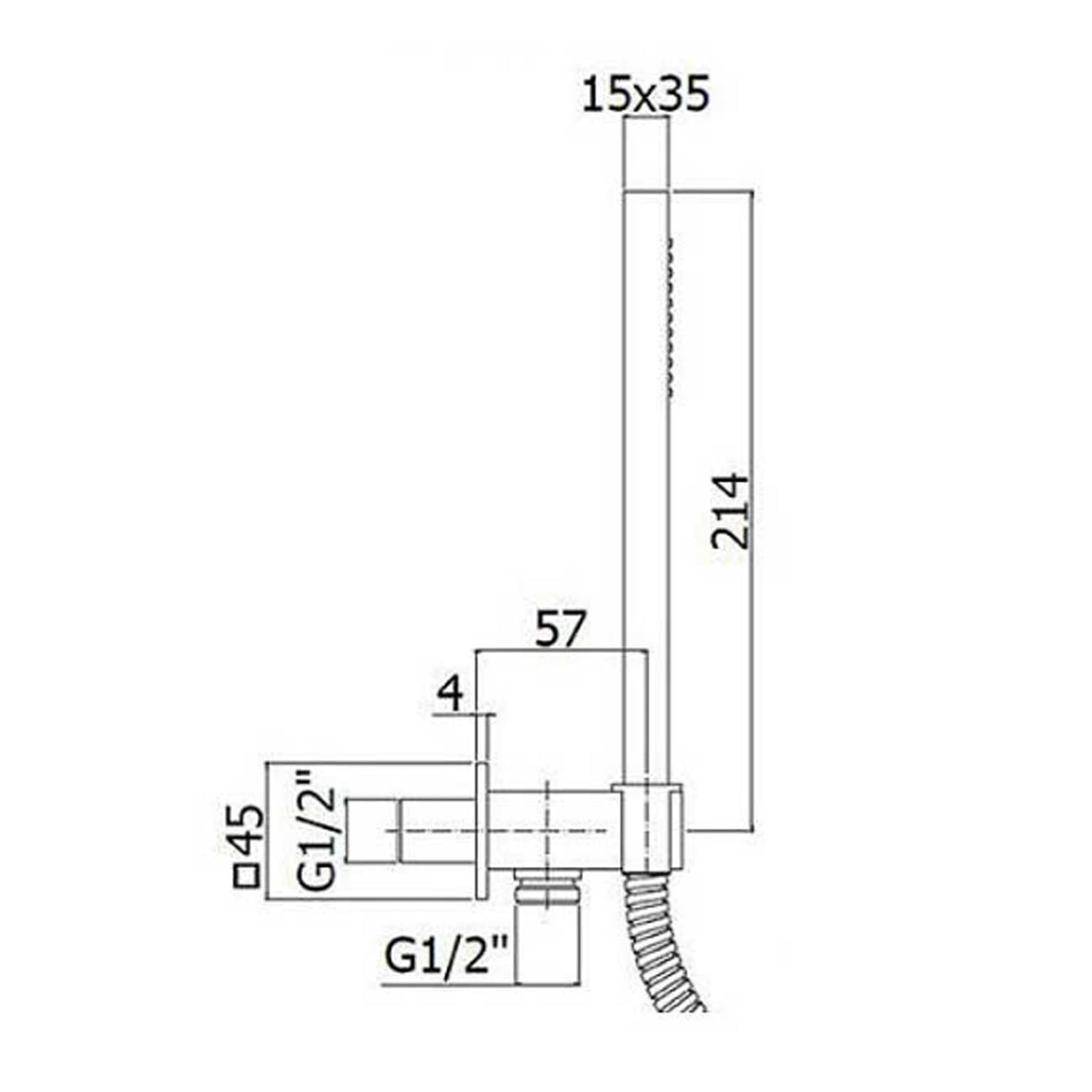  Kit doccia Paffoni serie Tilt con soffione con cascata