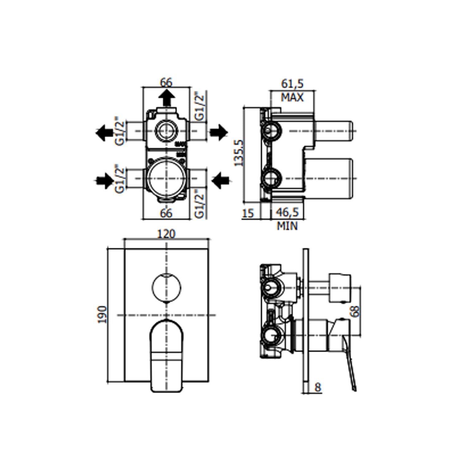  miscelatore e doccetta cromati by CeramicStore | Lo specialista del tuo bagno