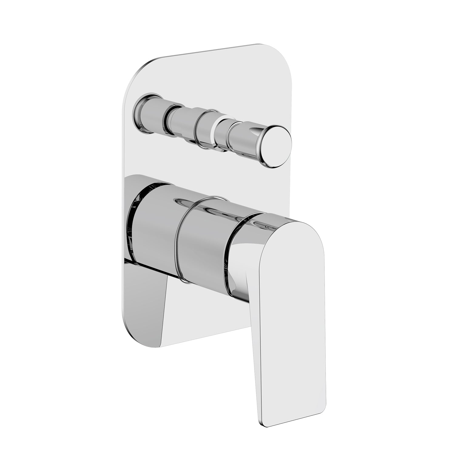 Miscelatore Doccia con Deviatore Rubiflux serie Dock in ottone cromato completo di corpo incasso