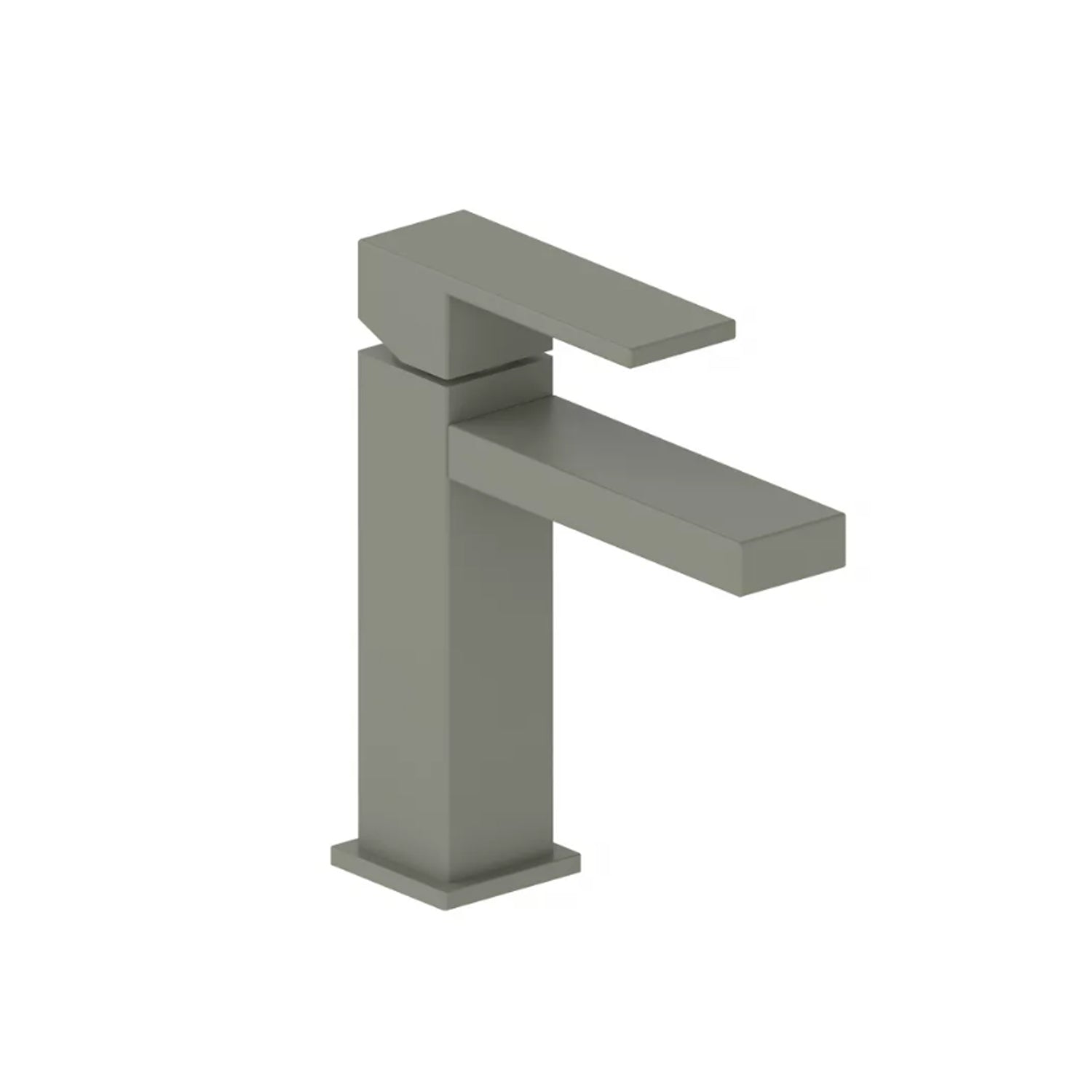 Miscelatore lavabo monocomando RubiFlux Square Mud con piletta di scarico click-clack - Grigio Fango 3