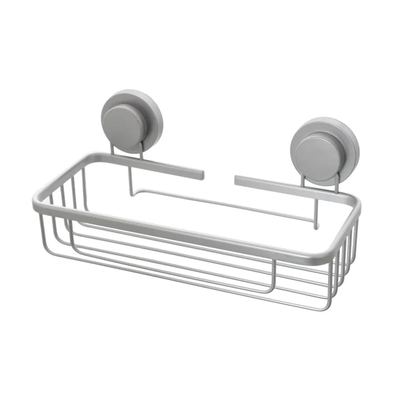 Portaoggetti doccia rettangolare in acciaio - Argento