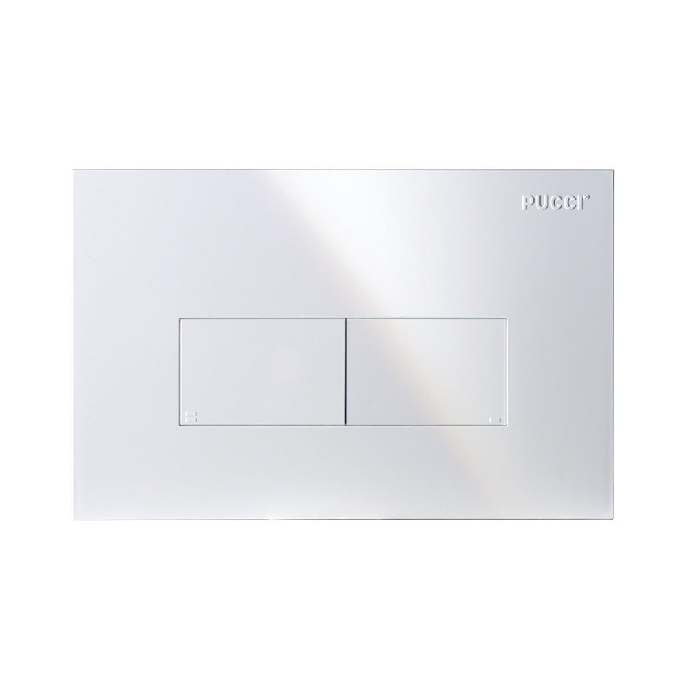 Placca di ricambio per cassetta incasso pucci eco da 33 cm con 2 pulsanti modello Linea Bianca