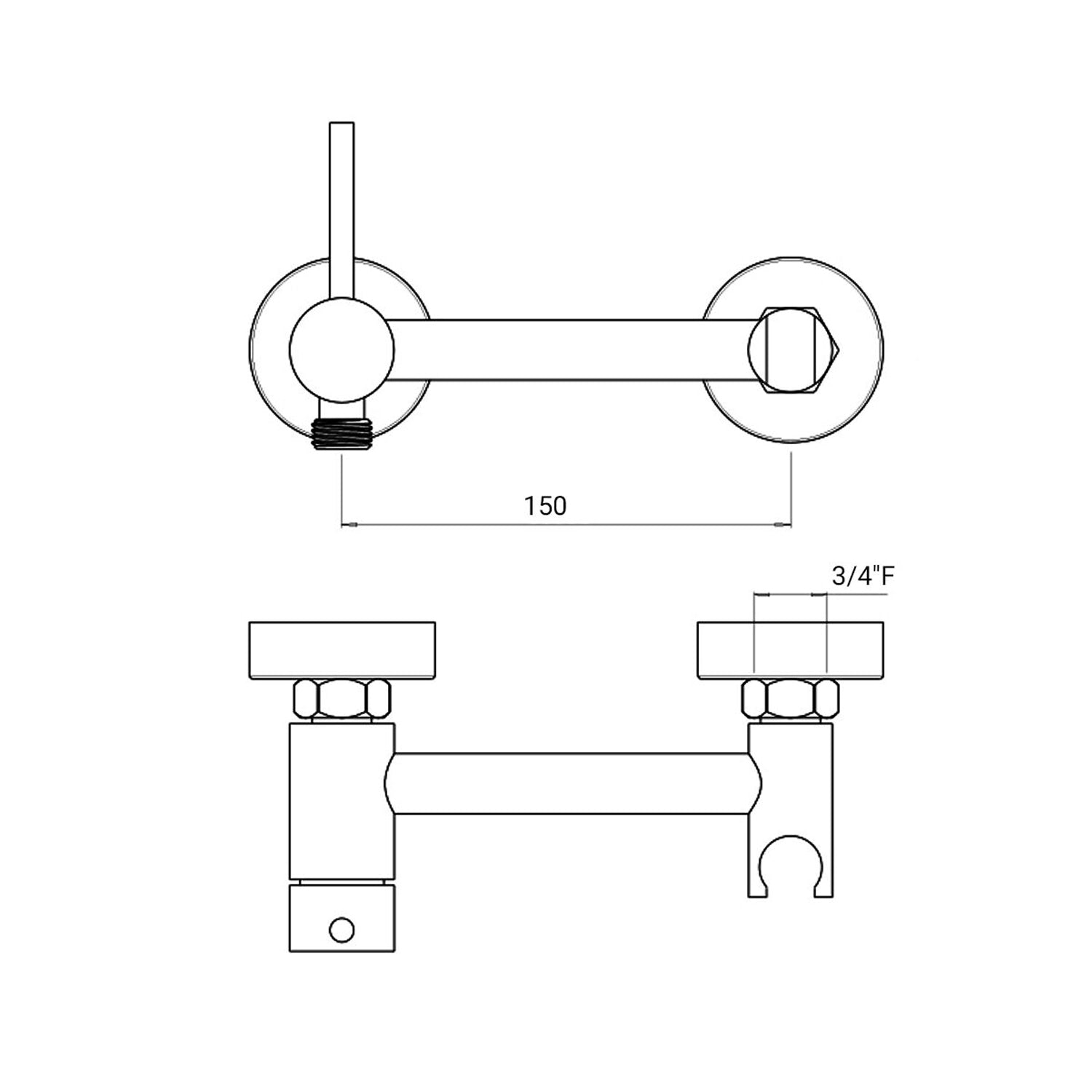  Miscelatore per idroscopino in ottone con supporto doccia acqua fredda e calda by CeramicStore | Lo specialista del tuo bagno