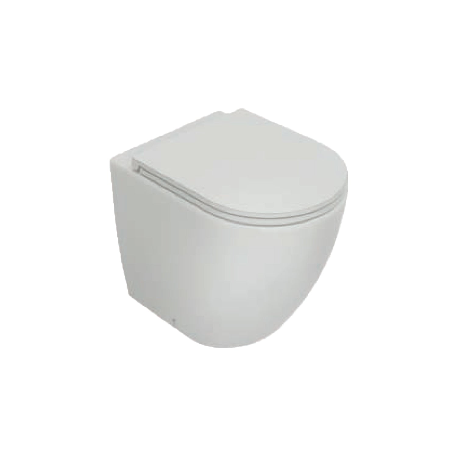  Sanitari Filomuro Rimless con copriwater Soft Close BathCore serie Infinity 53x36