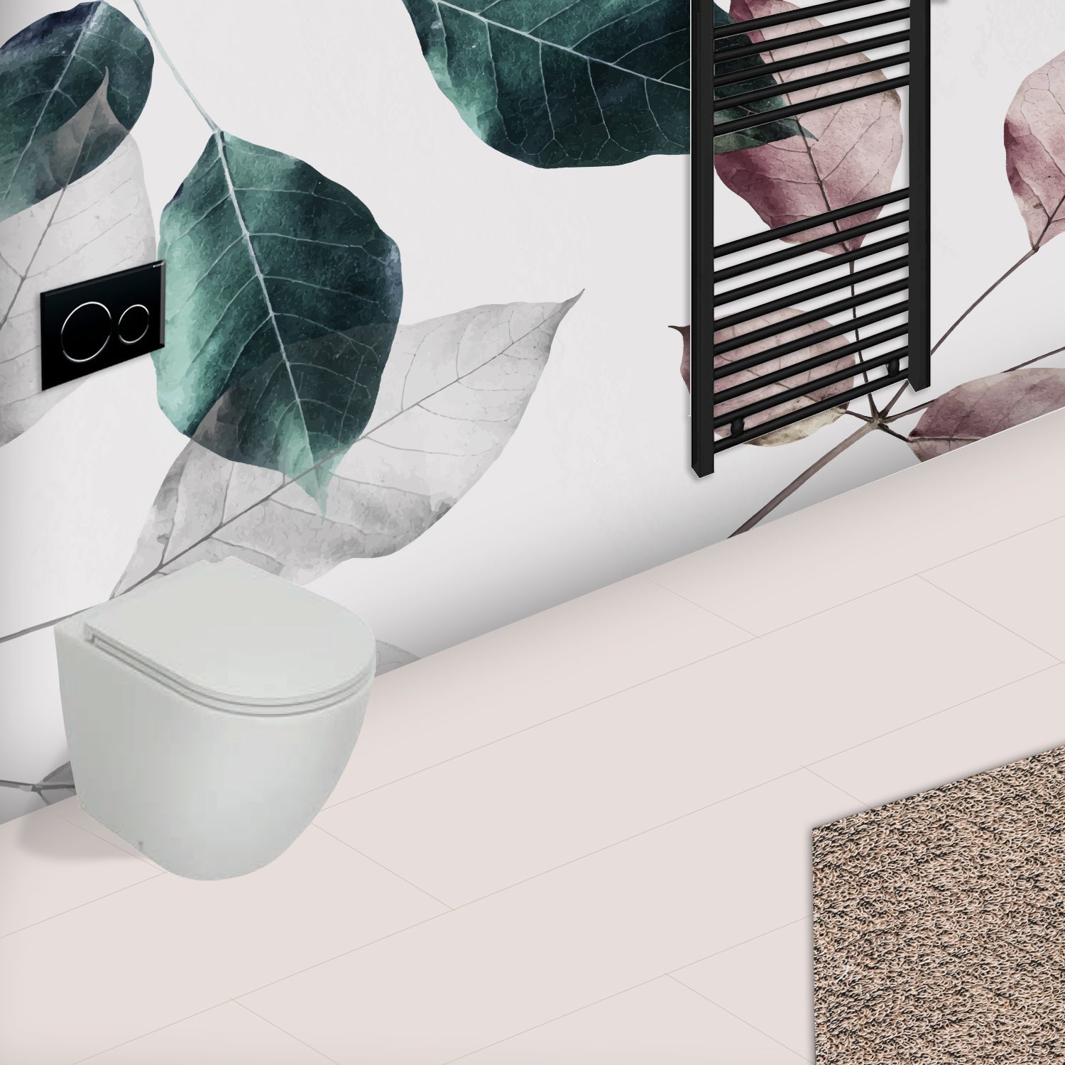  Sanitari Filomuro Rimless con copriwater Soft Close BathCore serie Infinity 53x36