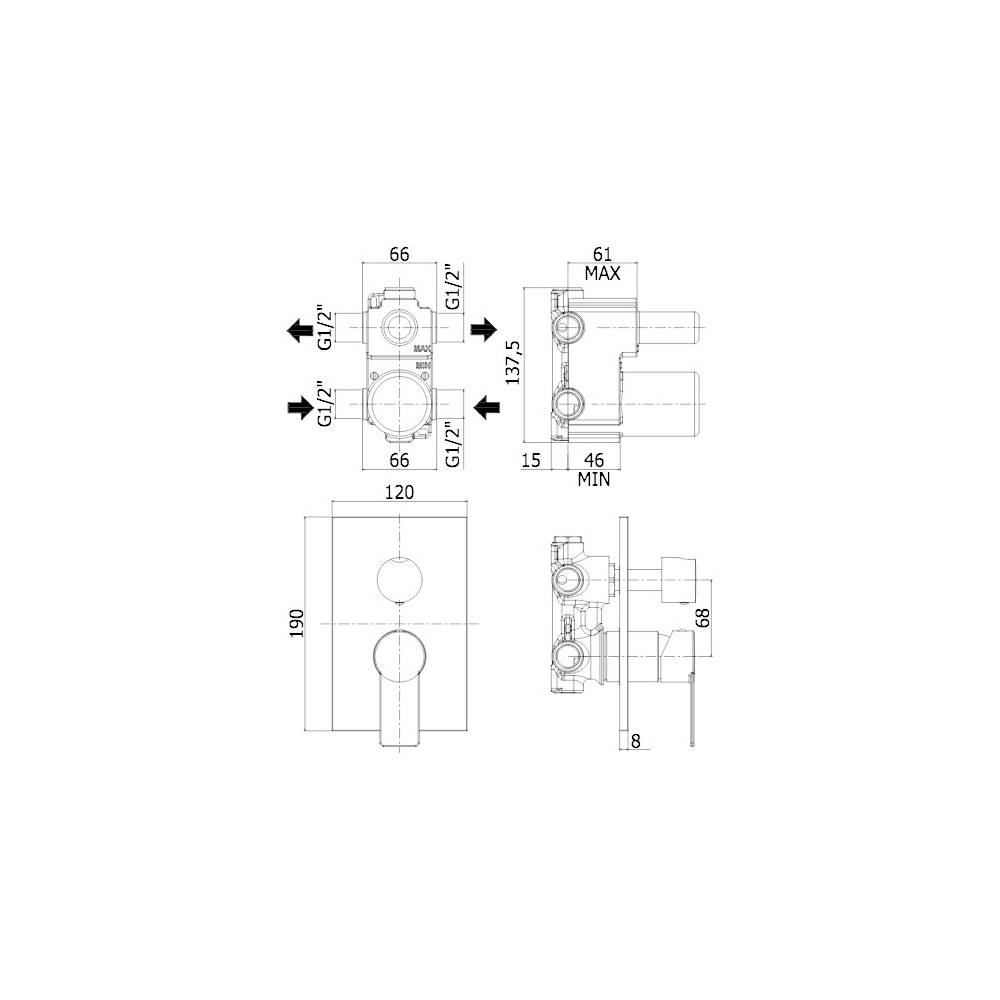  Miscelatore doccia con cartuccia deviatore Paffoni serie Tango - Nero Opaco by CeramicStore | Lo specialista del tuo bagno