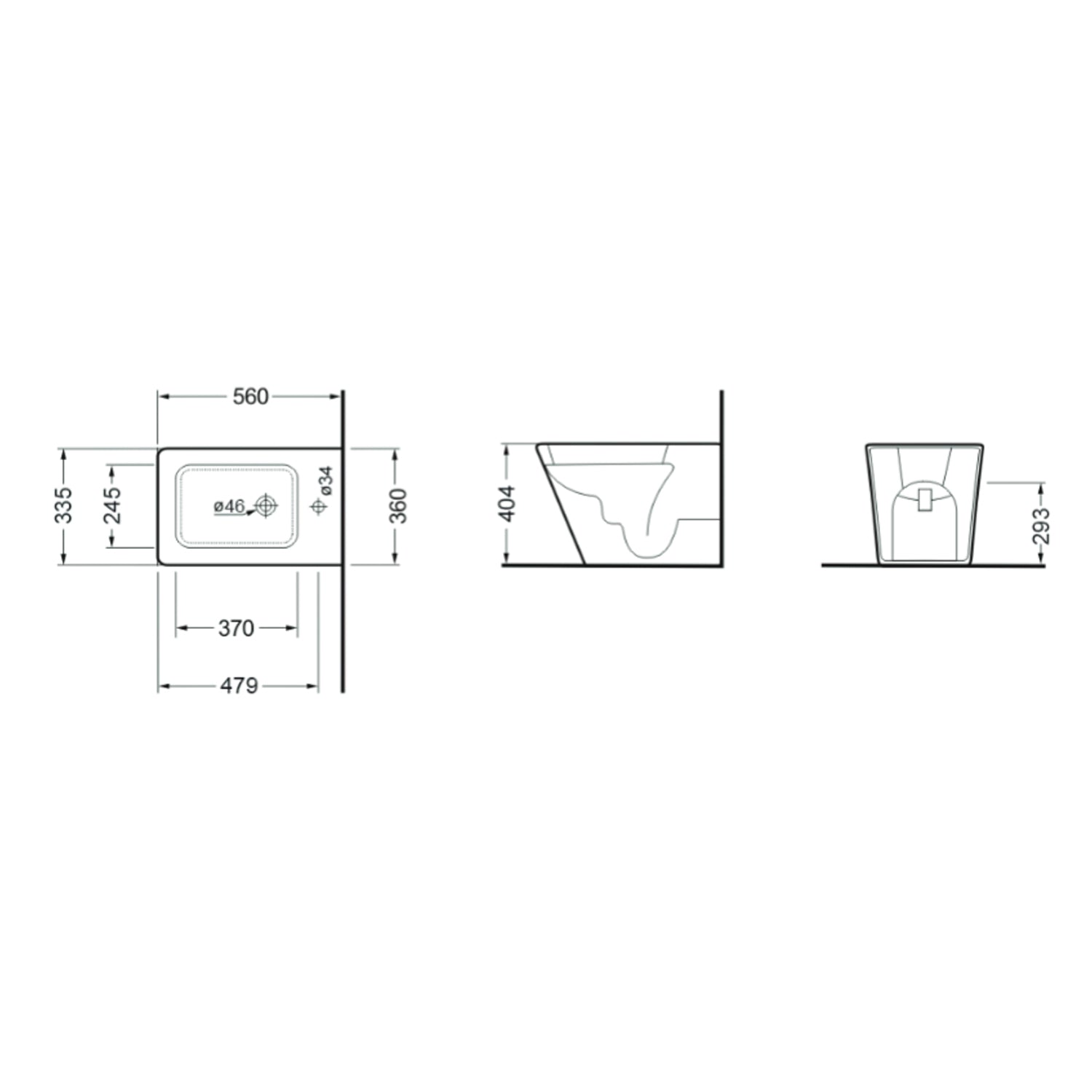 Coppia Sanitari Filo Muro Pluma - Evo Vaso a terra+ bidet a terra+ copriwater 8
