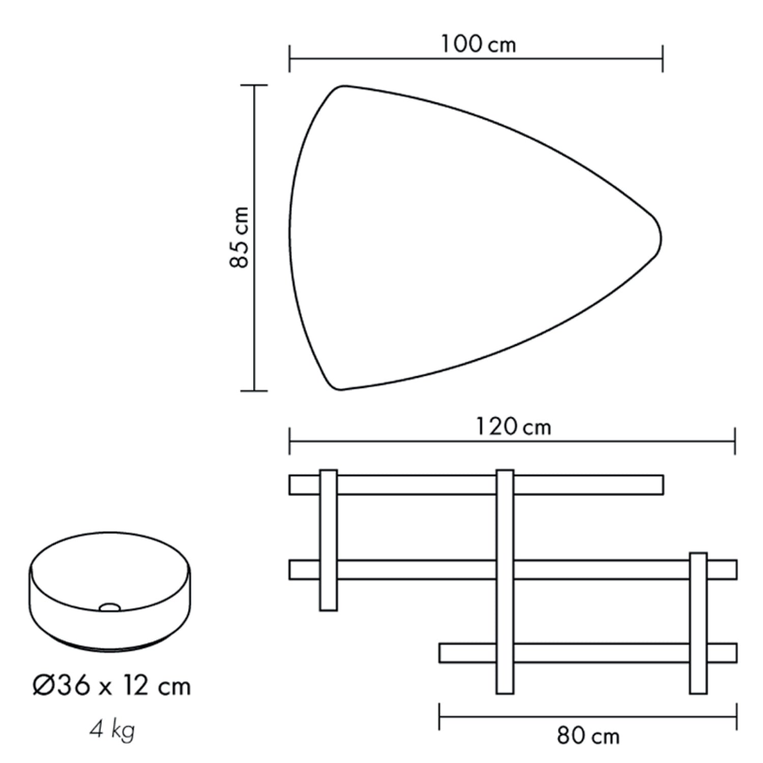  Mobile bagno con mensole a giorno rovere naturale