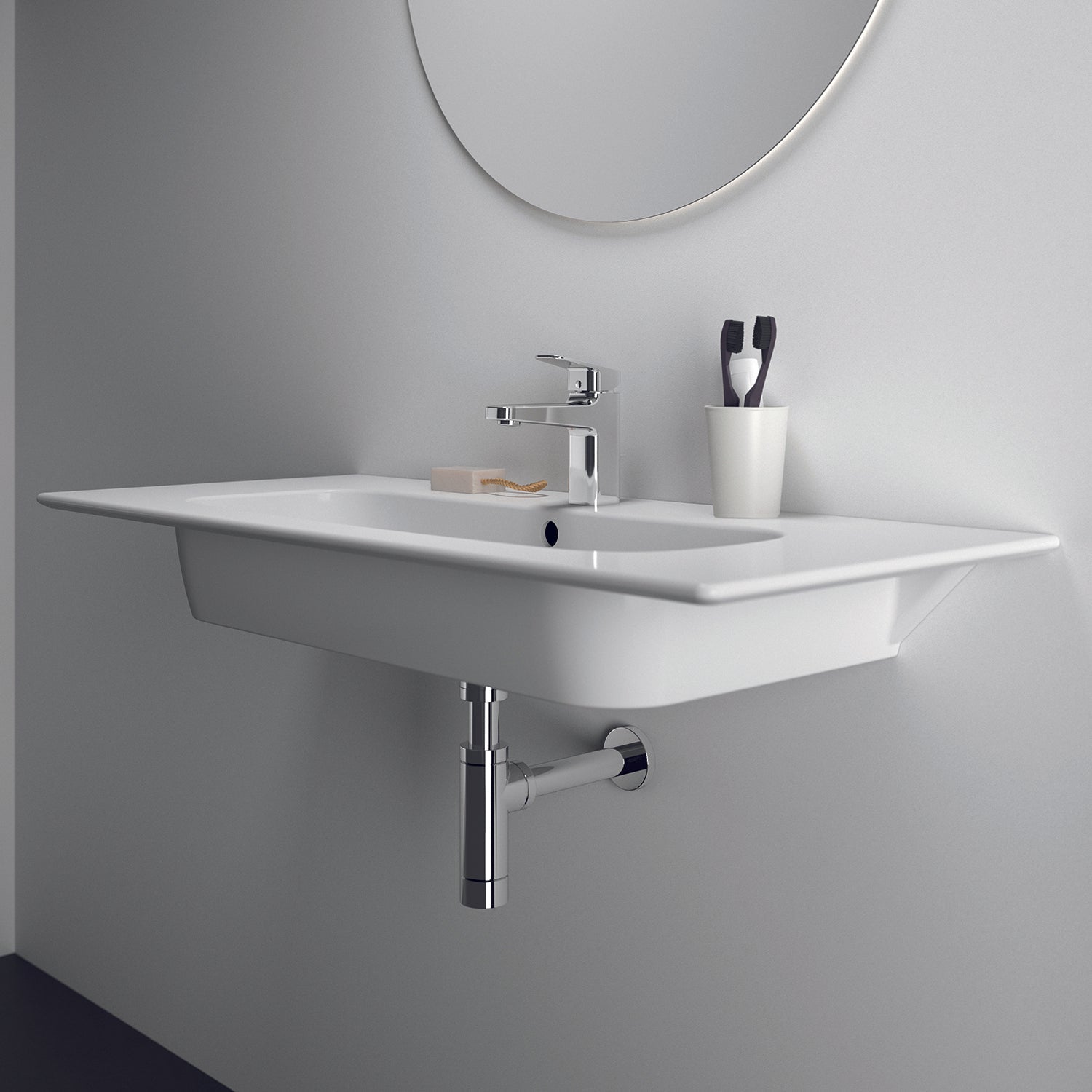 Lavabo top Ideal Standard i.life A 104×46 cm con foro miscelatore 2