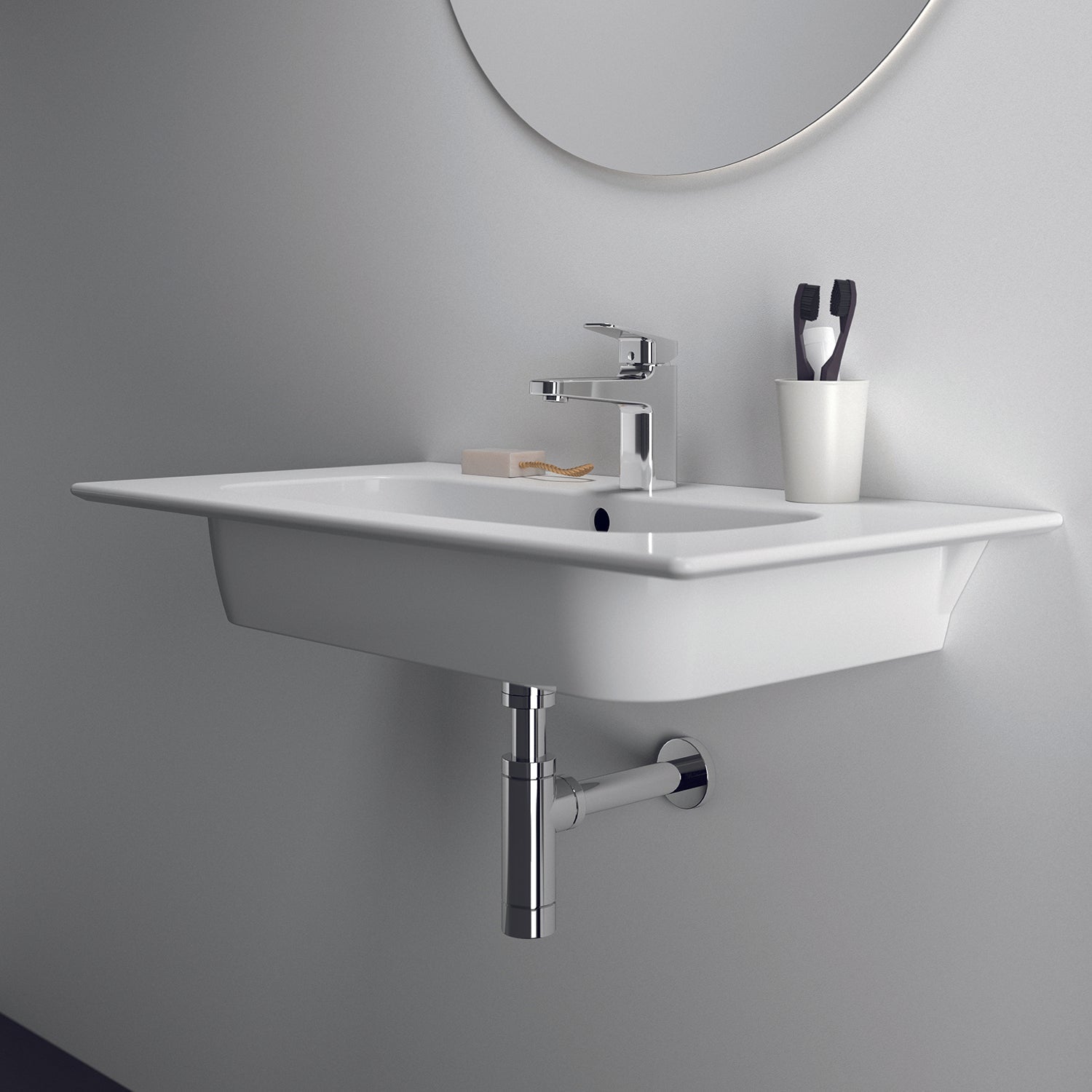 Lavabo top Ideal Standard i.life A 84×46 cm con foro miscelatore 2