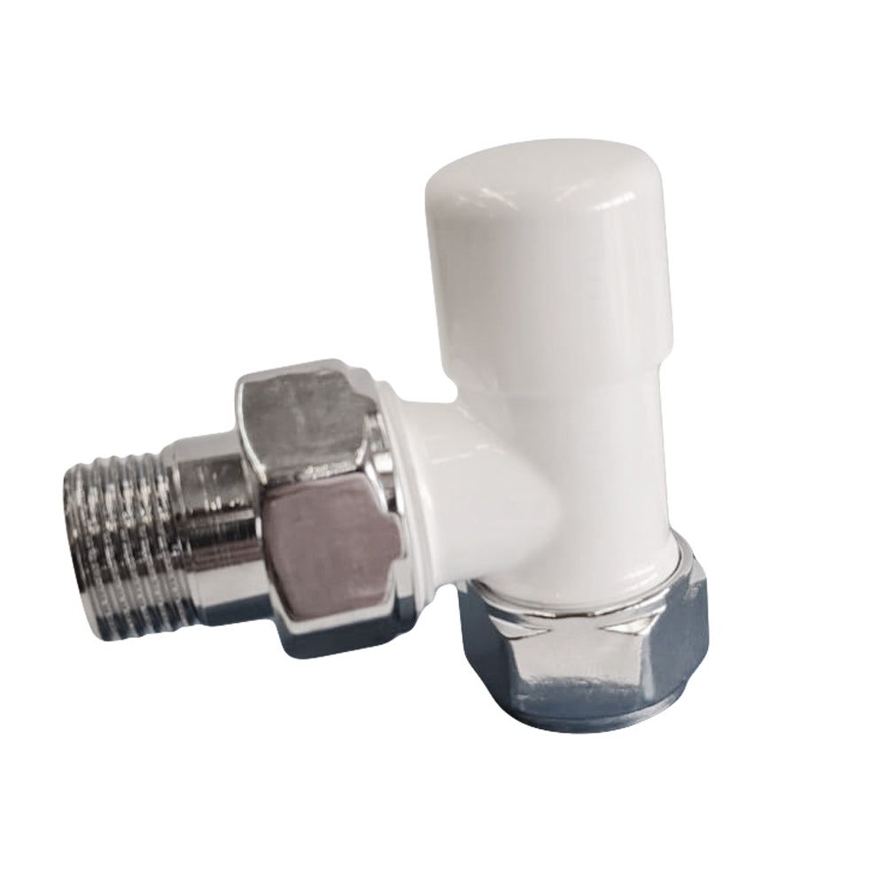 Kit Valvola e Detentore per termoarredo da bagno di colore bianco RCR Poletti 4