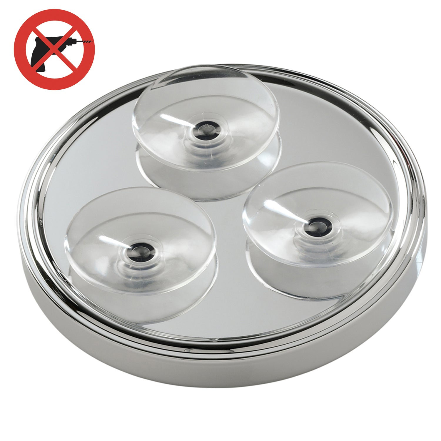  Specchio ingranditore Lia 5X con ventosa - Cromato by CeramicStore | Lo specialista del tuo bagno