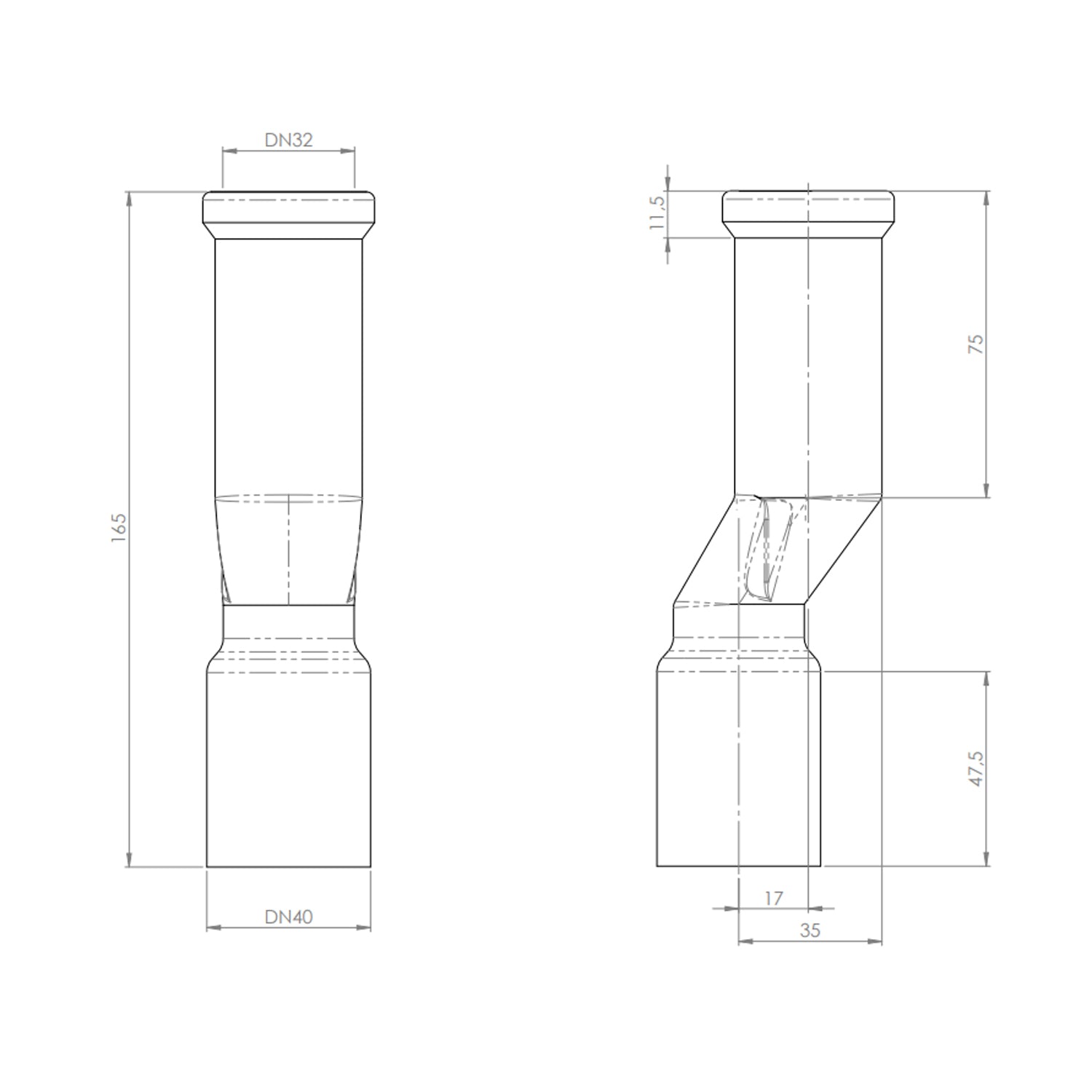 Eccentrico Bicomponente DN 32/40 2