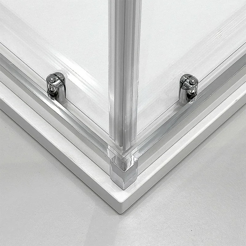 Box doccia semicircolare DocciaGo modello Treasure con porte scorrevoli, profilo cromo e vetro trasparente - 80x80 cm 5