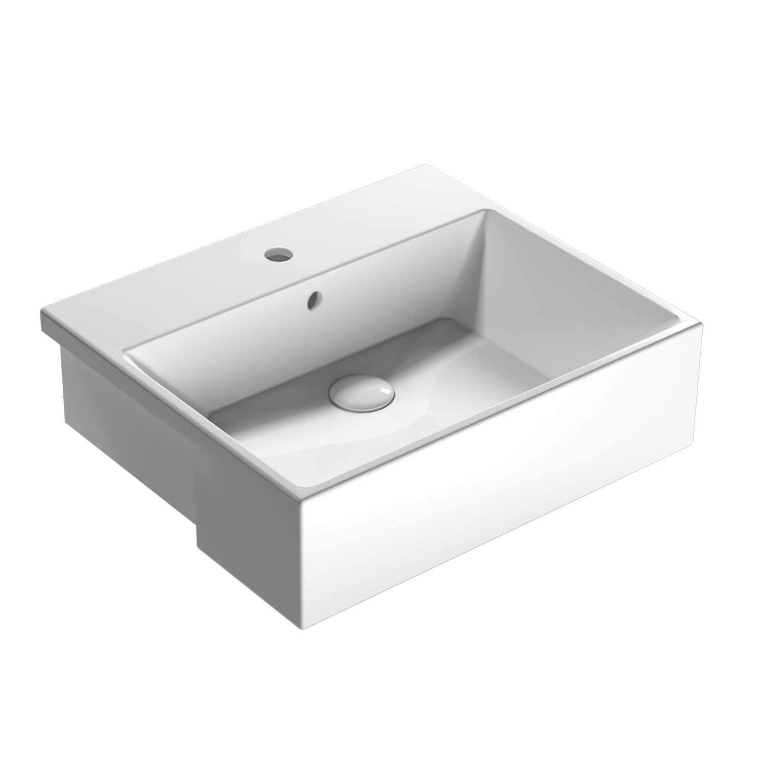 Lavabo semincasso Globo Forty3 55x47 cm senza foro troppopieno - Bianco by CeramicStore | Lo specialista del tuo bagno