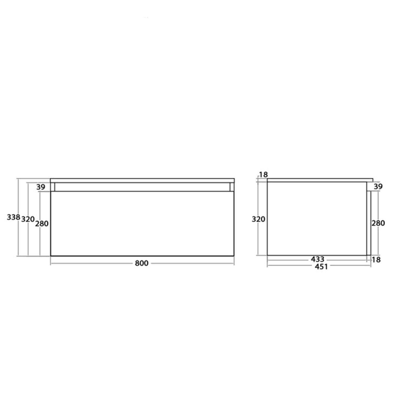 900236 - Cassettiera Bagno Sospesa con Frontale in Noce Canaletto - Collezione Revival Cubi&Co 4