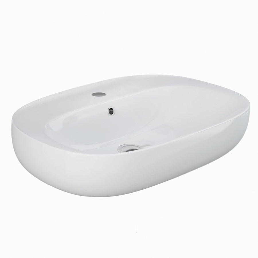 Lavabo sospeso ovale modello Illusion Rak Ceramics cm 65x44 by CeramicStore | Lo specialista del tuo bagno