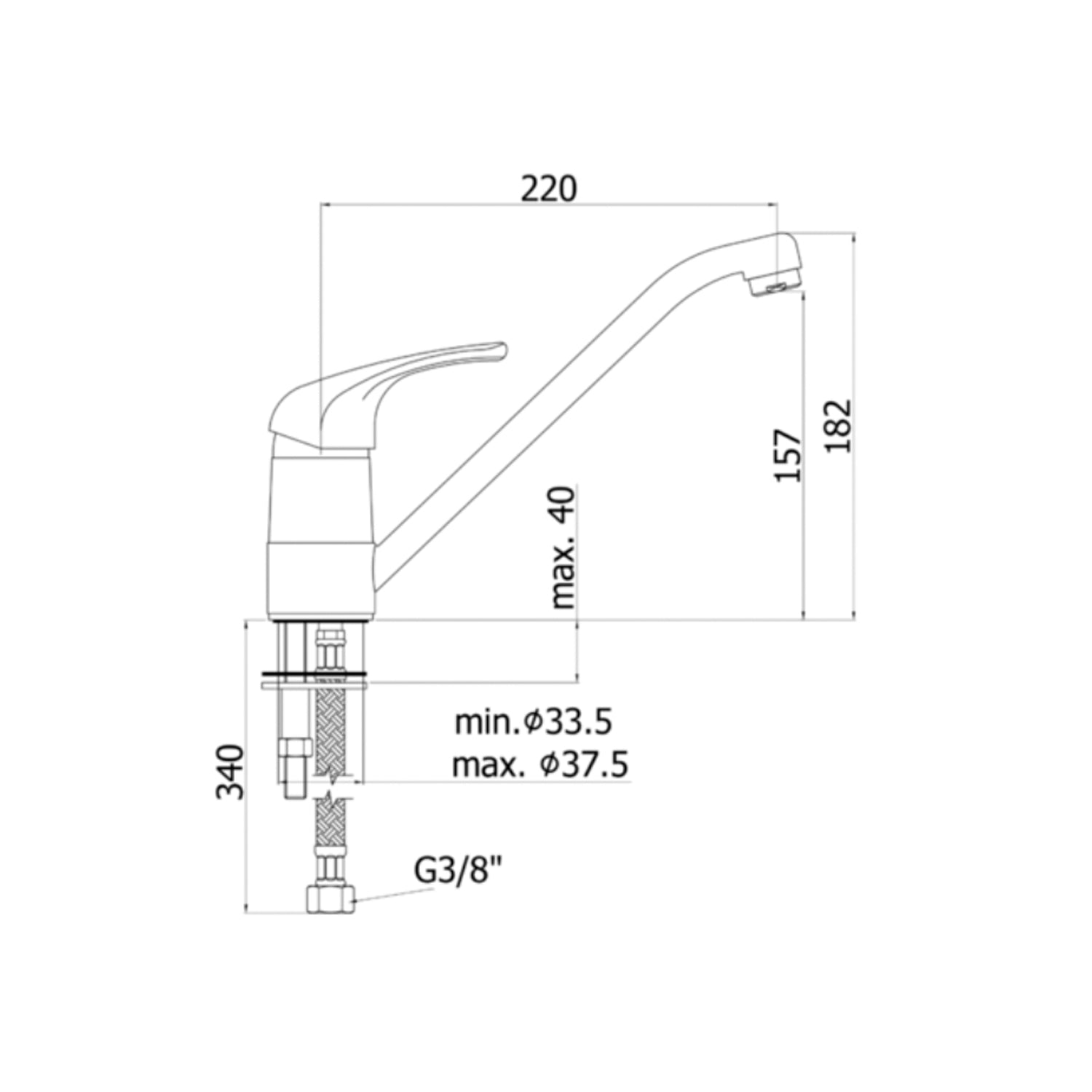  Miscelatore Lavello Monoforo con Canna Orientabile di Paffoni serie Nettuno Due - Cromato by CeramicStore | Lo specialista del tuo bagno