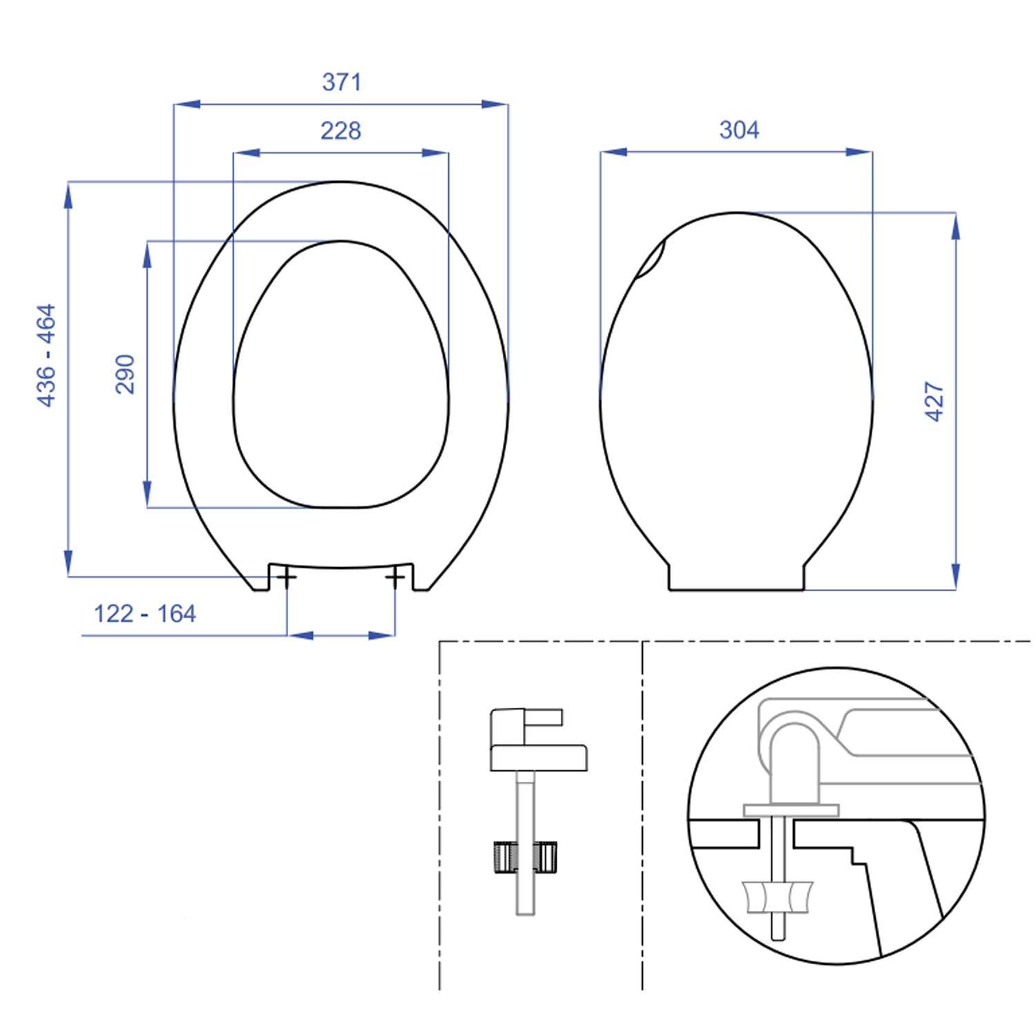  Sedile WC per Vaso Kaila in termoindurente - Bianco