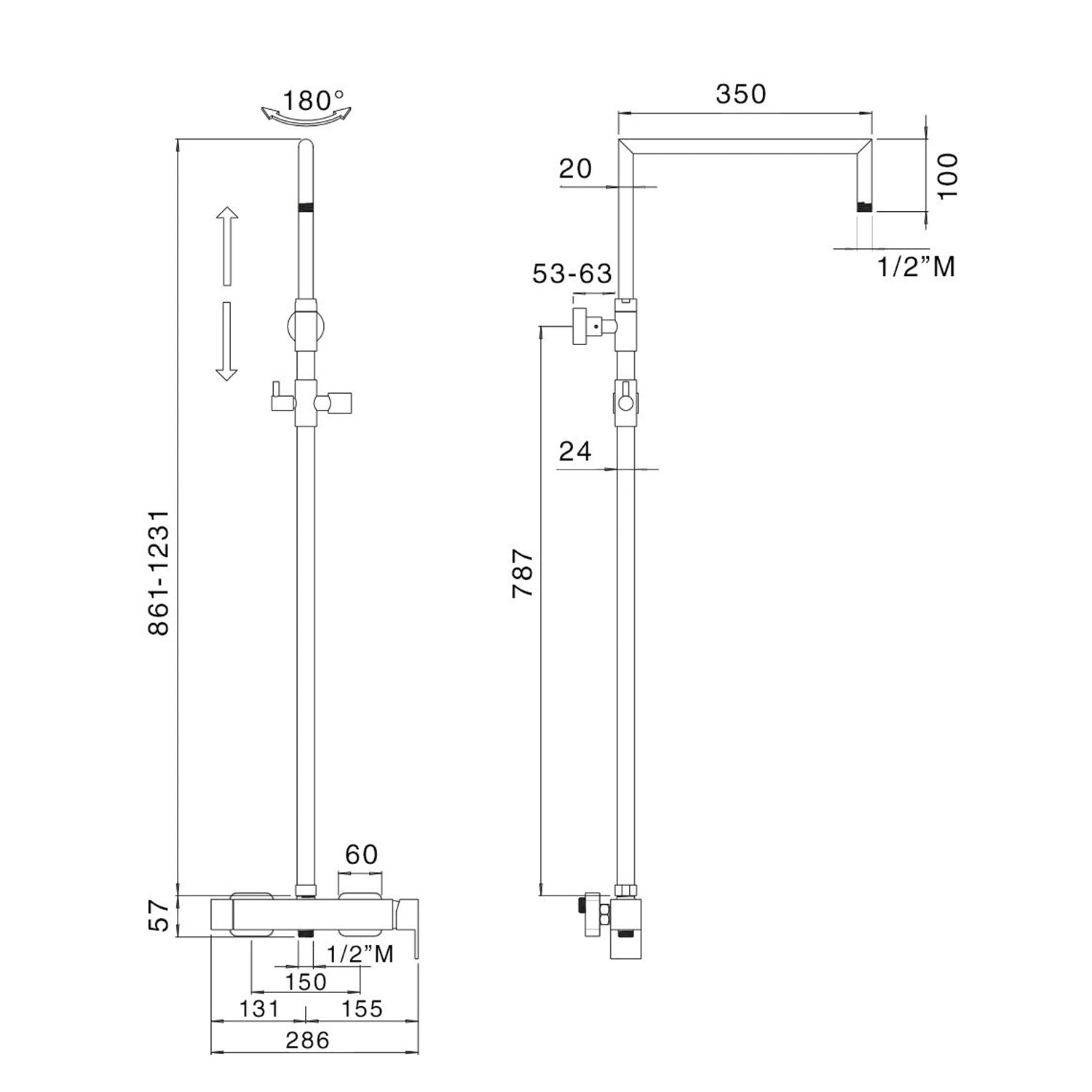 4cm in ottone con termostatico TM1B by CeramicStore | Lo specialista del tuo bagno