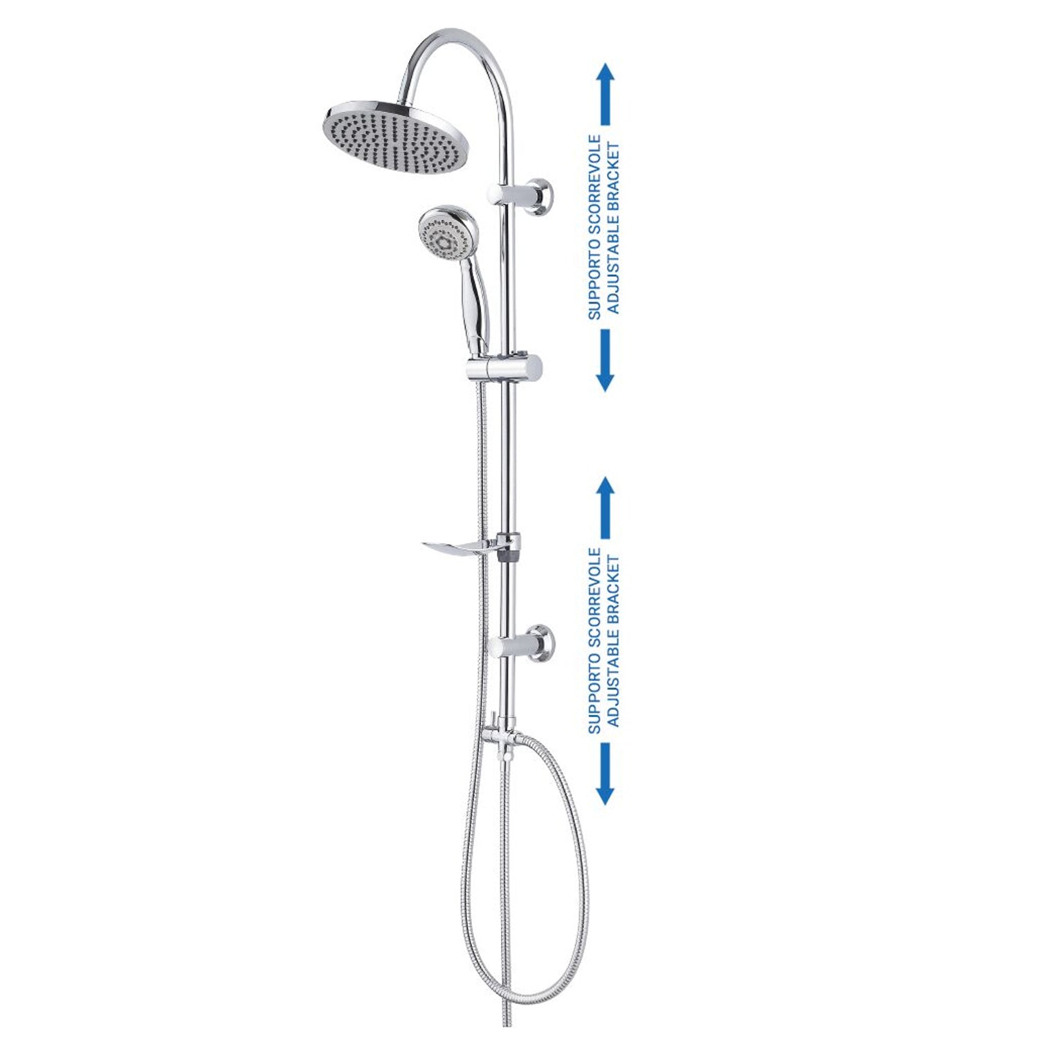  Colonna doccia in acciaio con soffione Chelsea