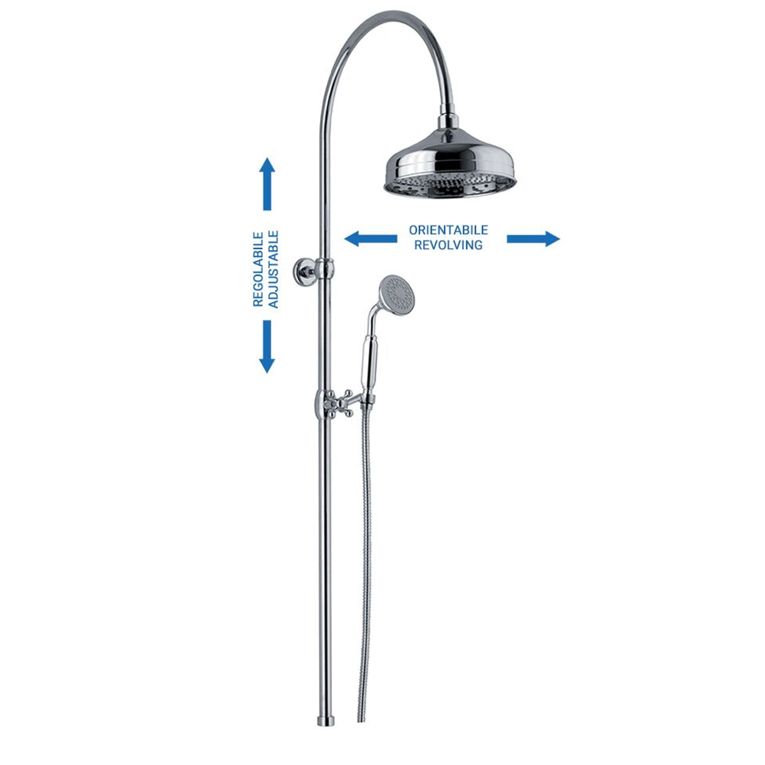 2cm in ottone con soffione e attacco 3/4F by CeramicStore | Lo specialista del tuo bagno