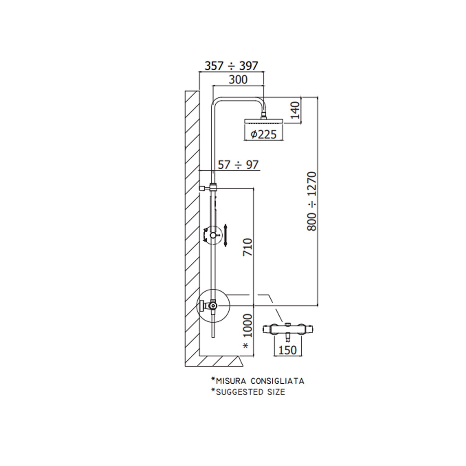  soffione tondo e doccino by CeramicStore | Lo specialista del tuo bagno
