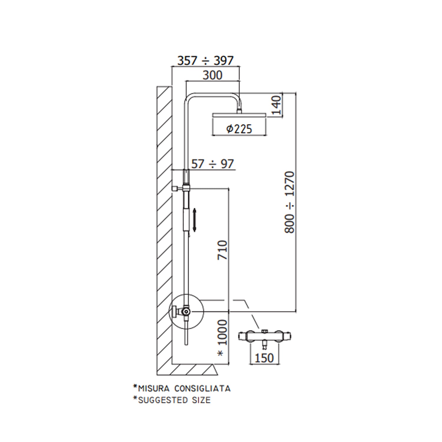  soffione tondo e doccino by CeramicStore | Lo specialista del tuo bagno