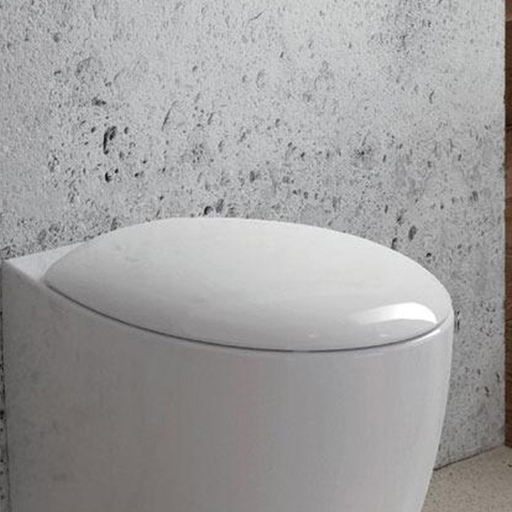  Sedile wc Mascalzone Domus Falerii con chiusura normal close in termoindurente bianco lucido