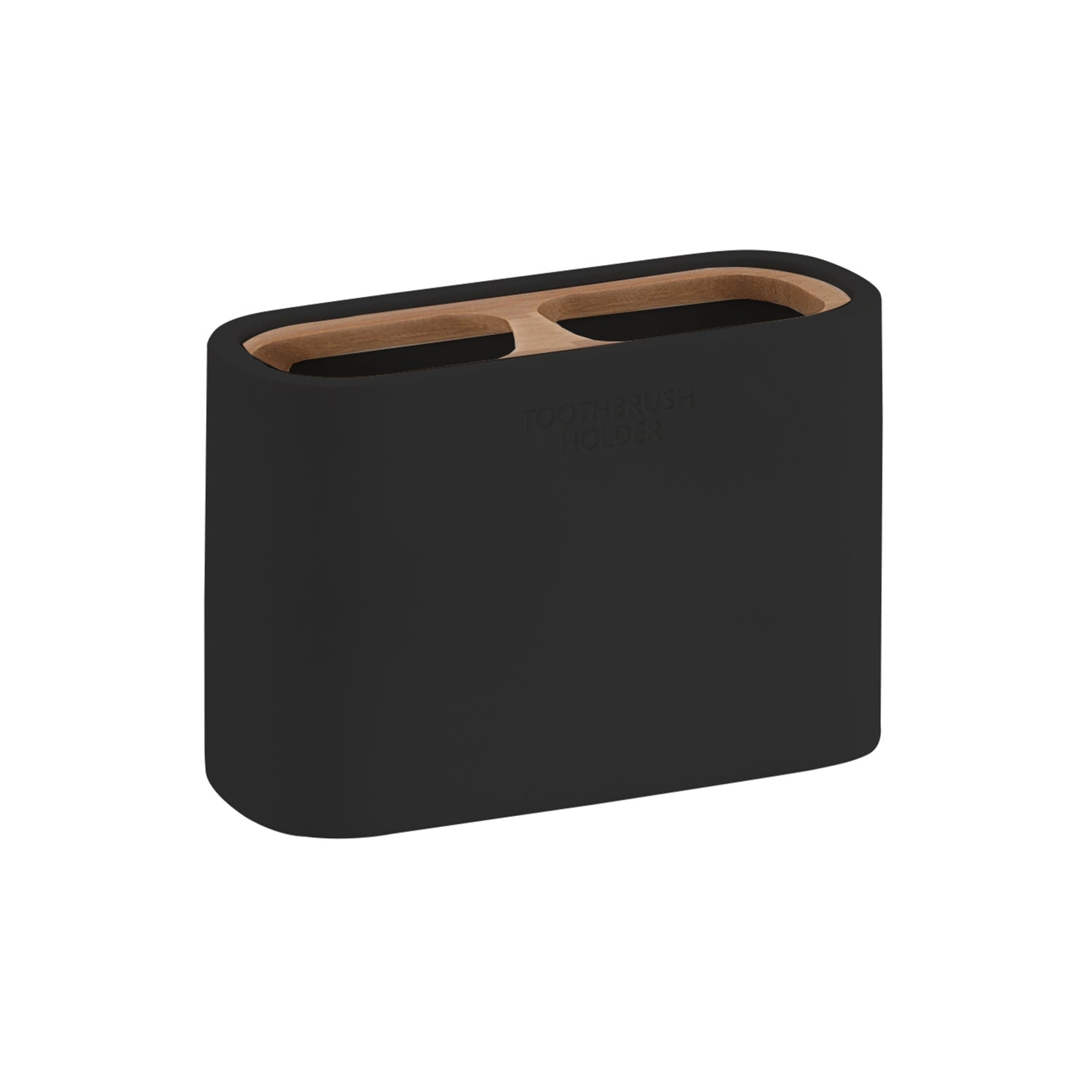 Portaspazzolini da appoggio Gedy modello Ninfea - Nero Matt