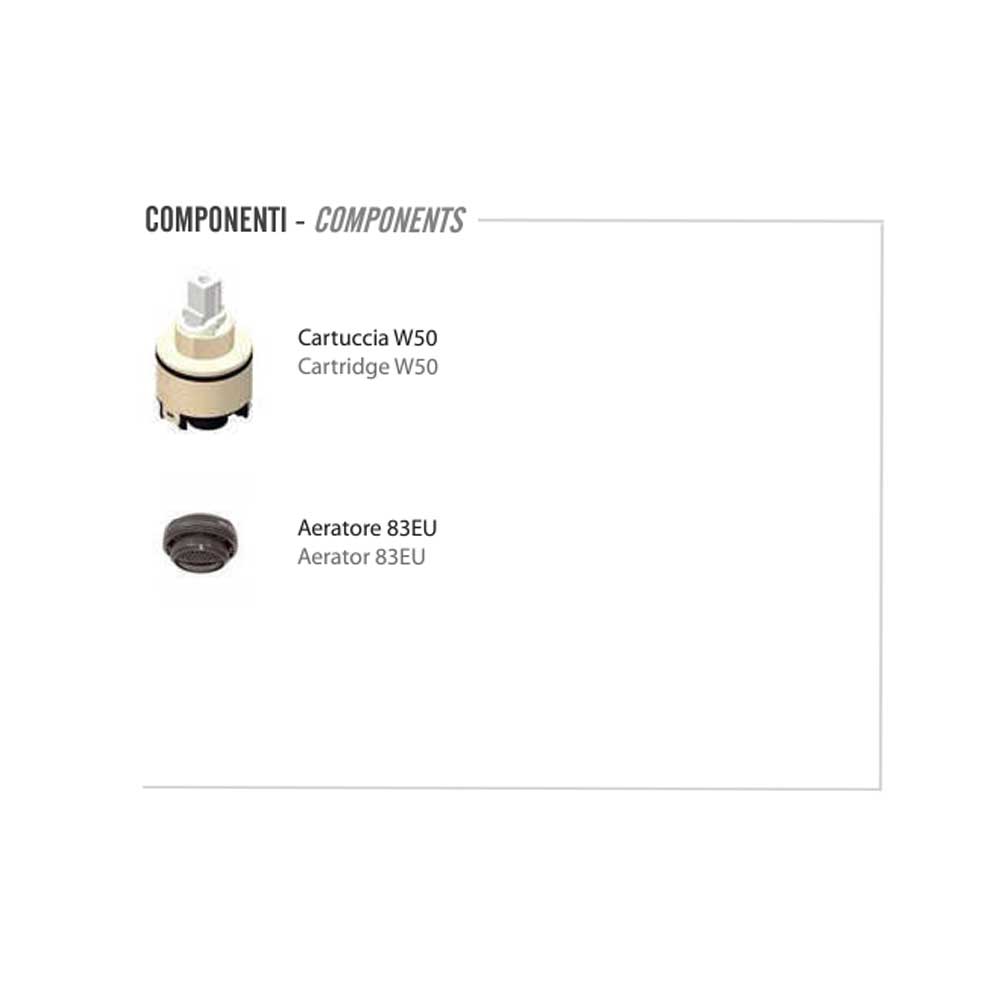  Miscelatore Monocomando Lavabo cromato con Piletta di scarico e saltello collezione Energy di Remer Rubinetterie by CeramicStore | Lo specialista del tuo bagno