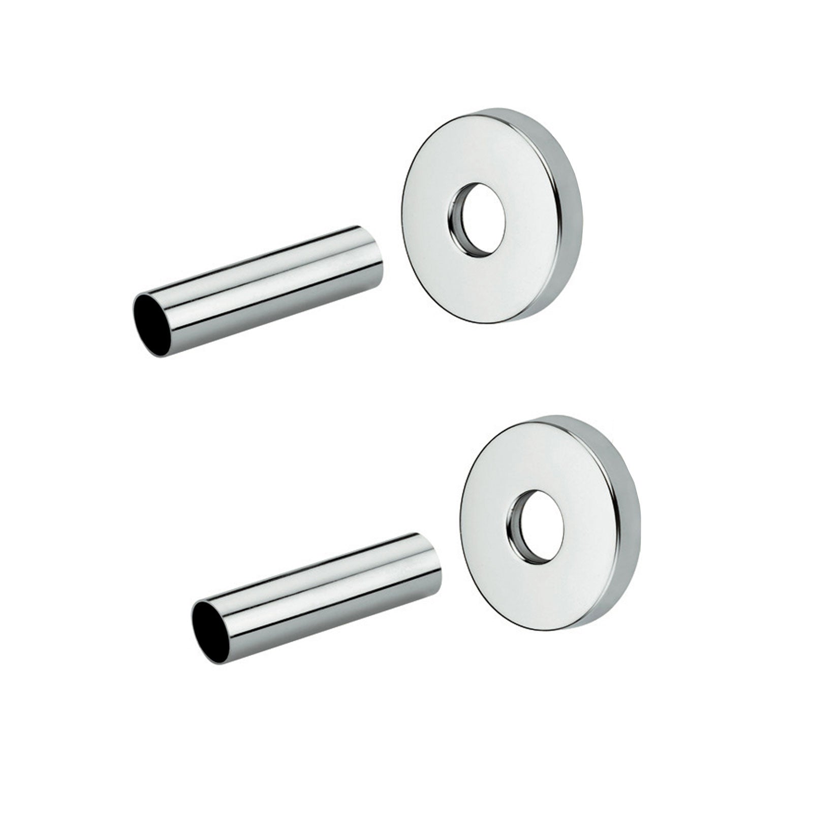 Kit copritubo per radiatori e termoarredo di qualsiasi interasse cromo lucido