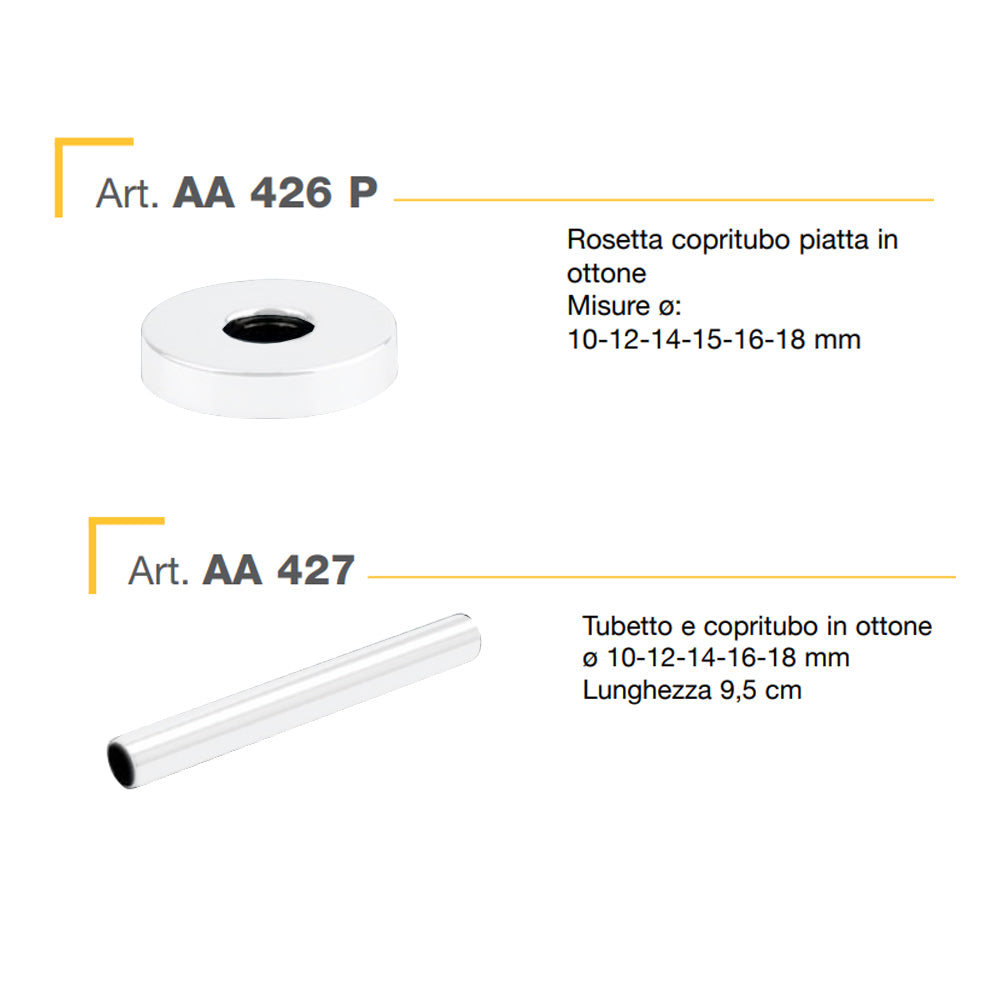 Kit copritubo per radiatori e termoarredo di qualsiasi interasse Bianco lucido 2