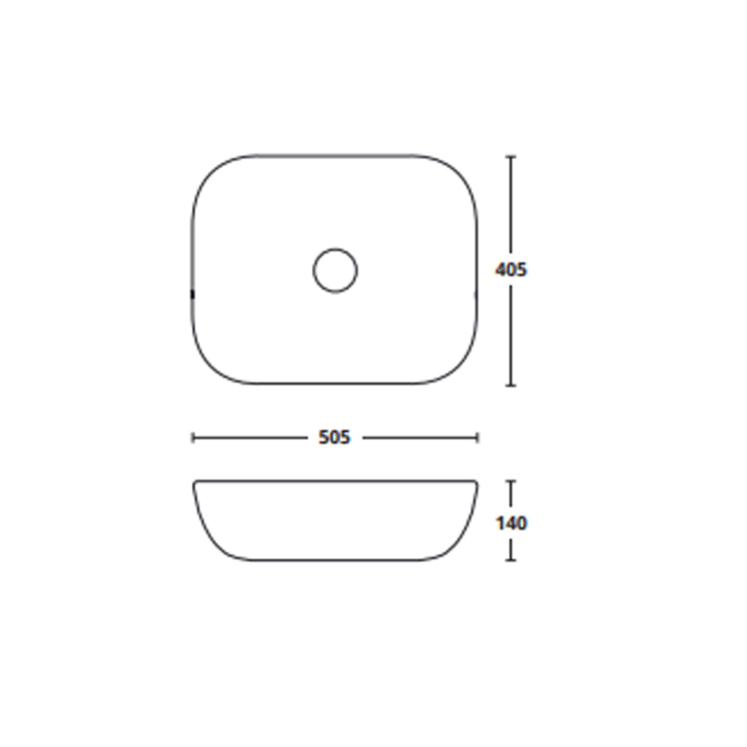  Lavabo da appoggio Althea modello Jo 50x40 cm