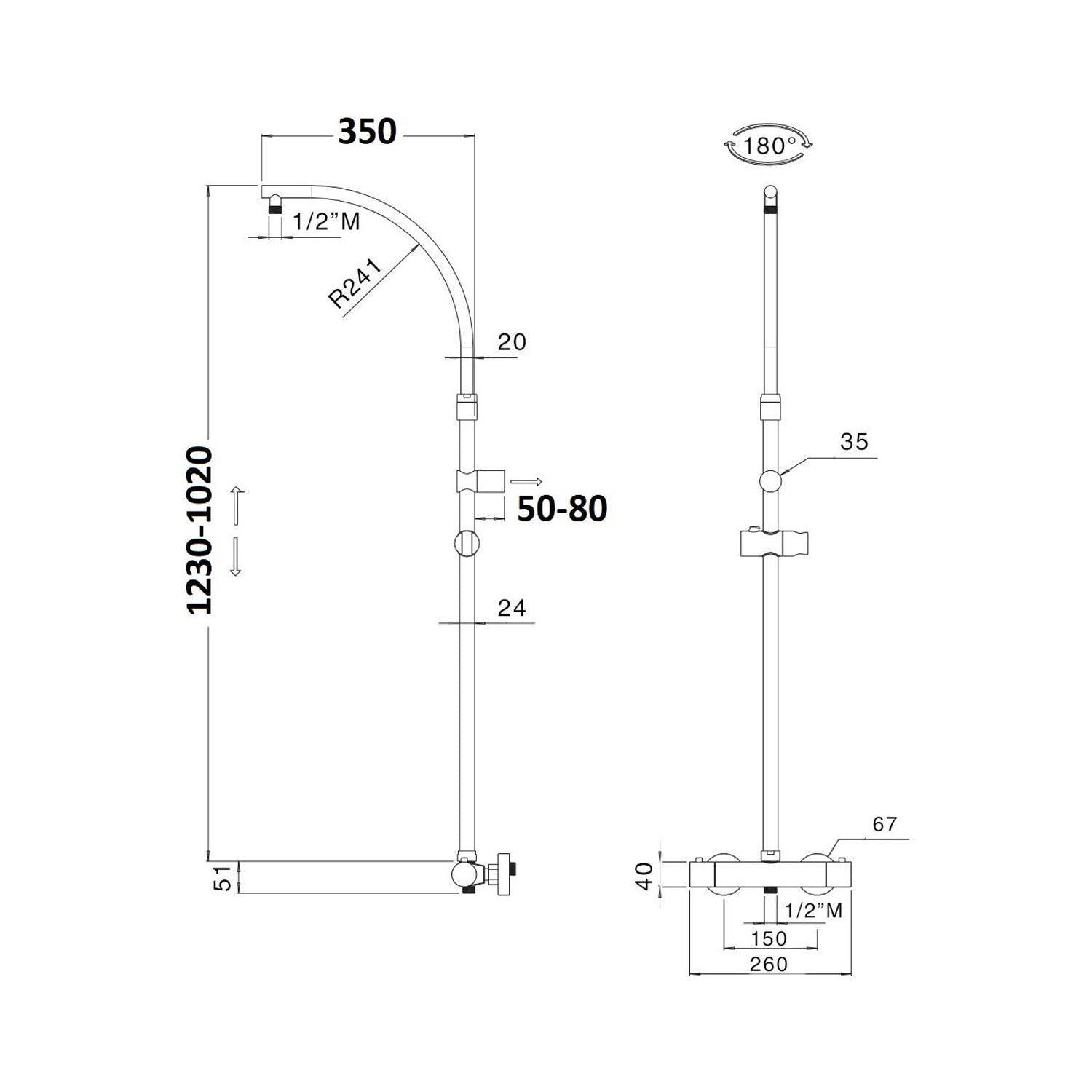 4cm in ottone con termostatico TM3C by CeramicStore | Lo specialista del tuo bagno