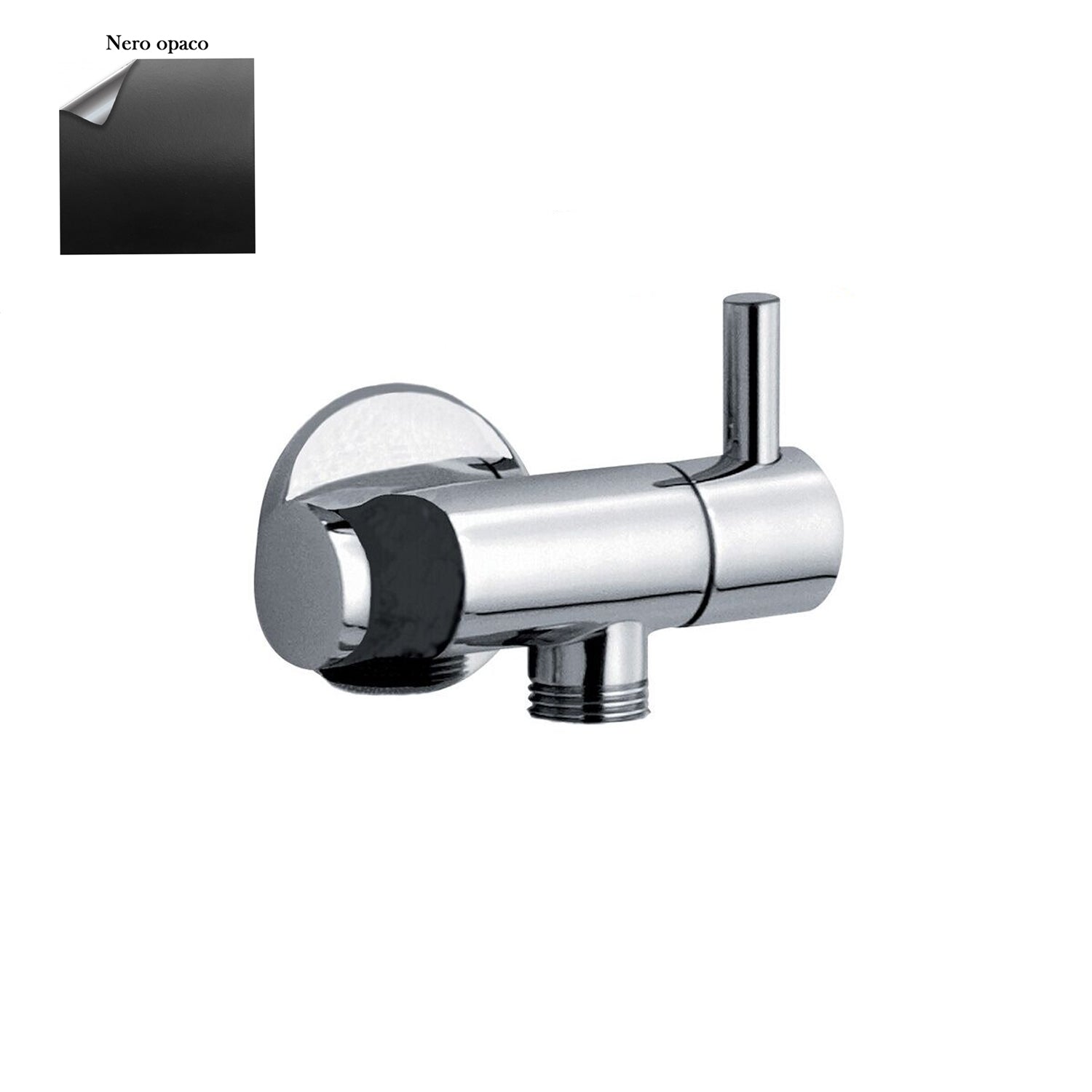 Rubinetto per idroscopino in ottone con supporto doccia acqua fredda nero by CeramicStore | Lo specialista del tuo bagno