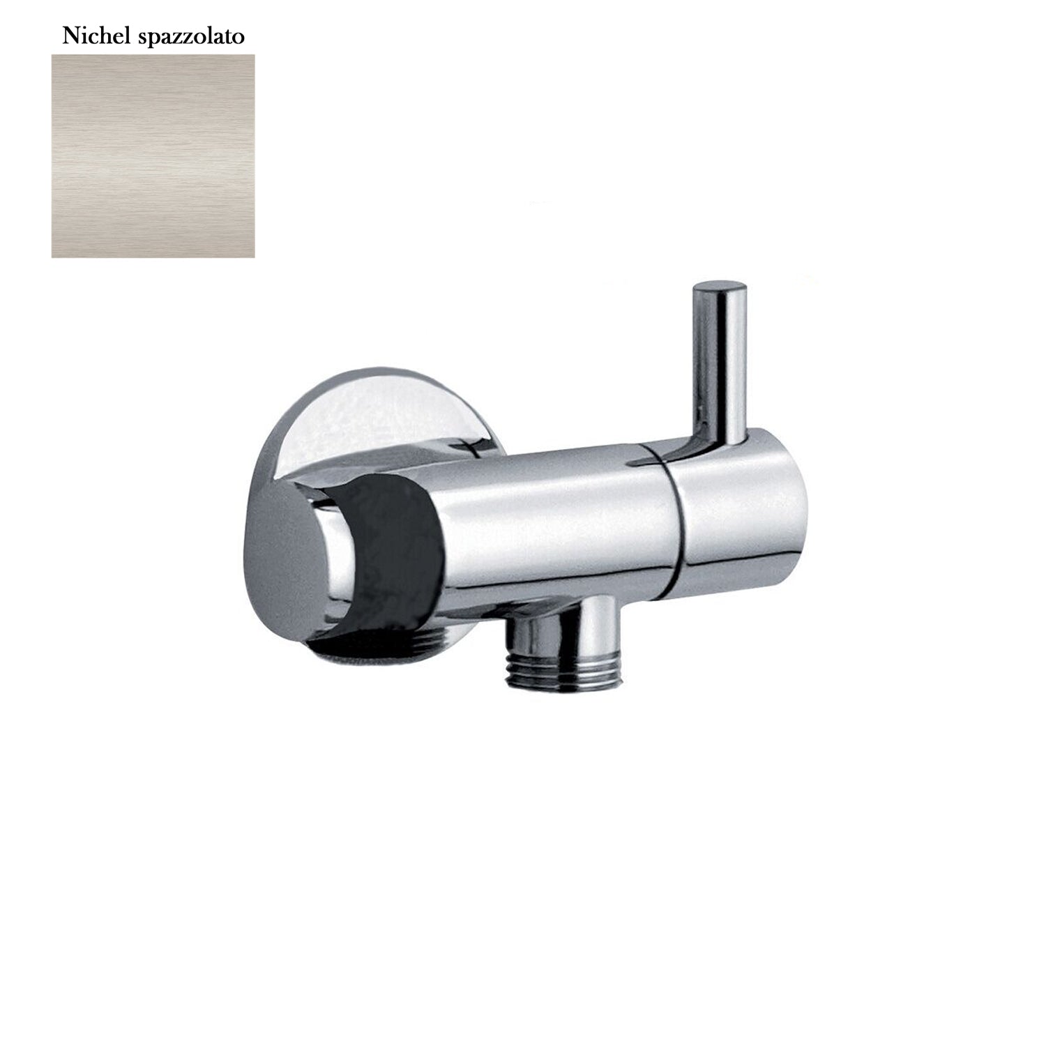 Rubinetto per idroscopino in ottone con supporto doccia acqua fredda nichel spazzolato by CeramicStore | Lo specialista del tuo bagno