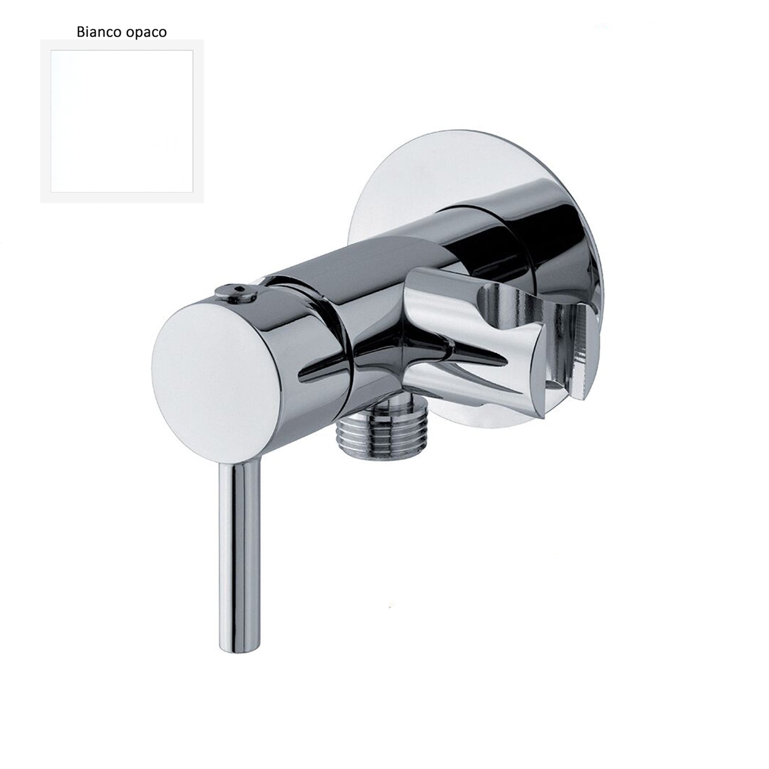 Miscelatore per idroscopino in ottone con supporto doccia attacco 1/2M bianco by CeramicStore | Lo specialista del tuo bagno