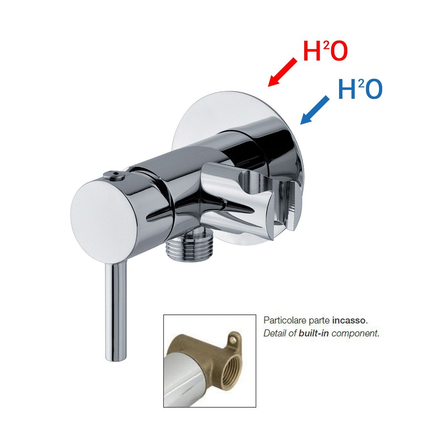  Miscelatore per idroscopino in ottone con supporto doccia attacco 1/2M bronzo by CeramicStore | Lo specialista del tuo bagno