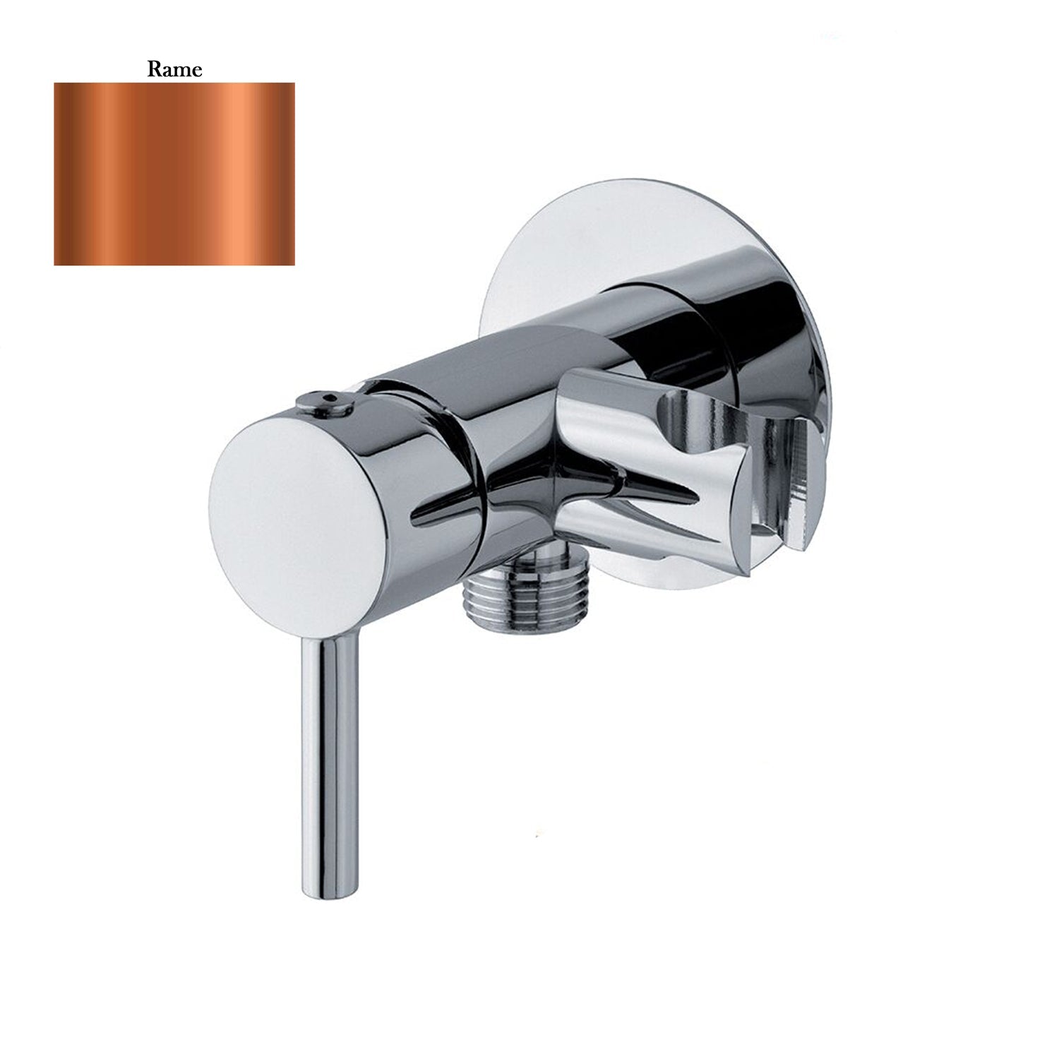 Miscelatore per idroscopino in ottone con supporto doccia attacco 1/2M rame by CeramicStore | Lo specialista del tuo bagno