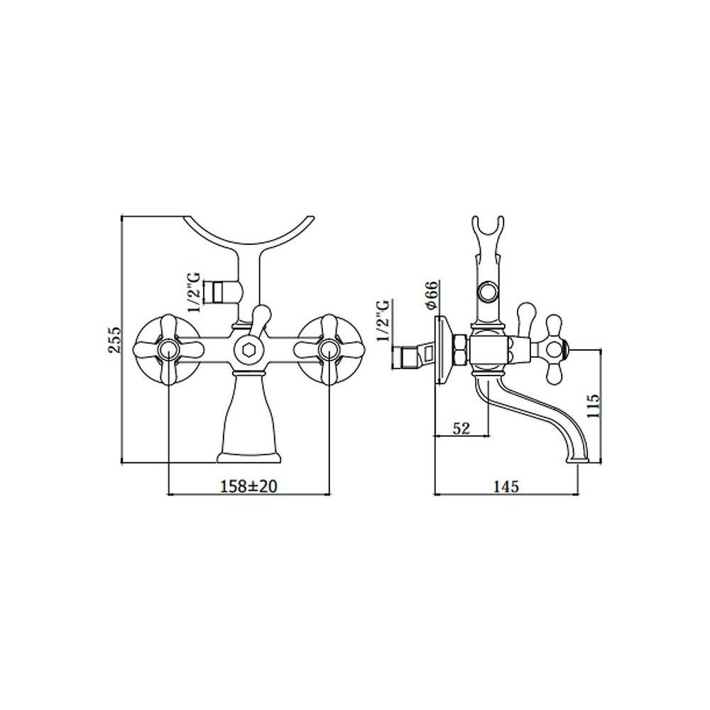  Rubinetto vasca lusso con forcella serie IRIS modello IRV022BR bronzato Paffoni by CeramicStore | Lo specialista del tuo bagno
