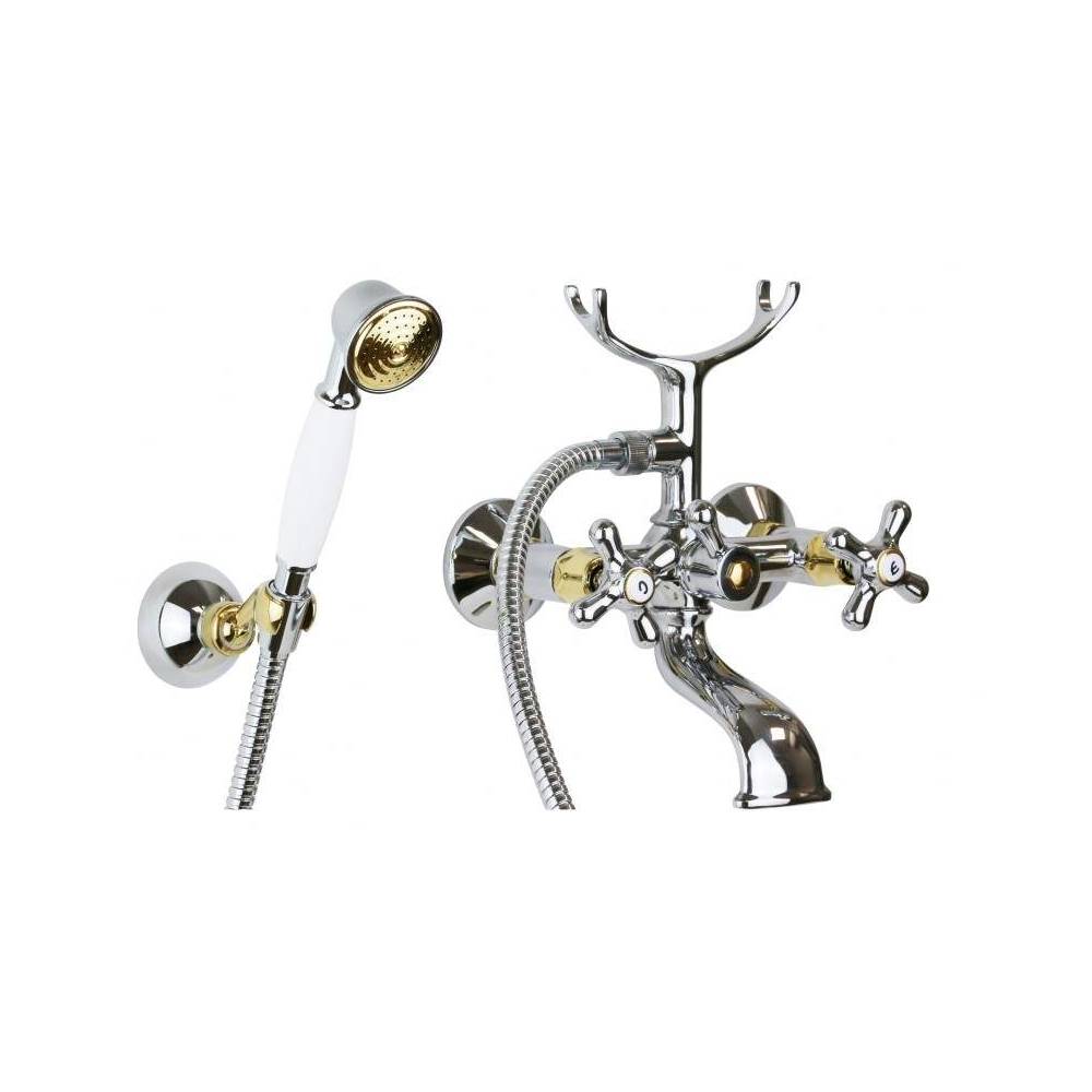 Gruppo vasca duplex lusso serie Iris modello IRV023CO cromato oro Paffoni by CeramicStore | Lo specialista del tuo bagno