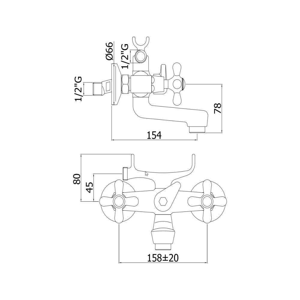  Gruppo vasca con doccetta serie Iris modello IRV025CR cromato Paffoni by CeramicStore | Lo specialista del tuo bagno