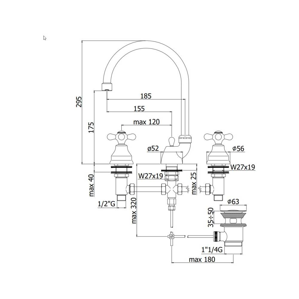  Rubinetto lavabo con canna orientabile serie Iris modello IRV057BR bronzo Paffoni by CeramicStore | Lo specialista del tuo bagno